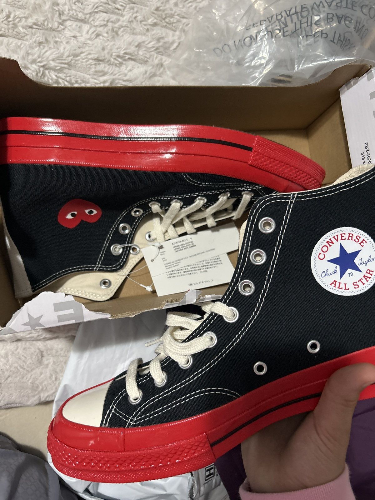 Comme des Garcons × Comme des Garcons PLAY CDG Play Chuck Taylor Size US 9 / EU 42 - 4 Thumbnail