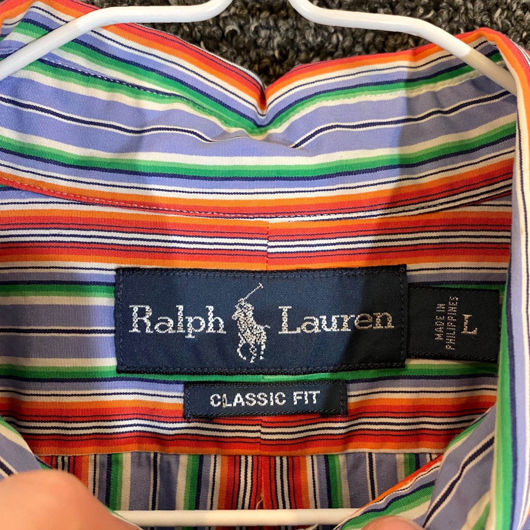 Ralph Lauren Ralph Lauren Shirt Mens Large Multicolor Striped Button Down Dress Top L/S Size US L / EU 52-54 / 3 - 2 Thumbnail