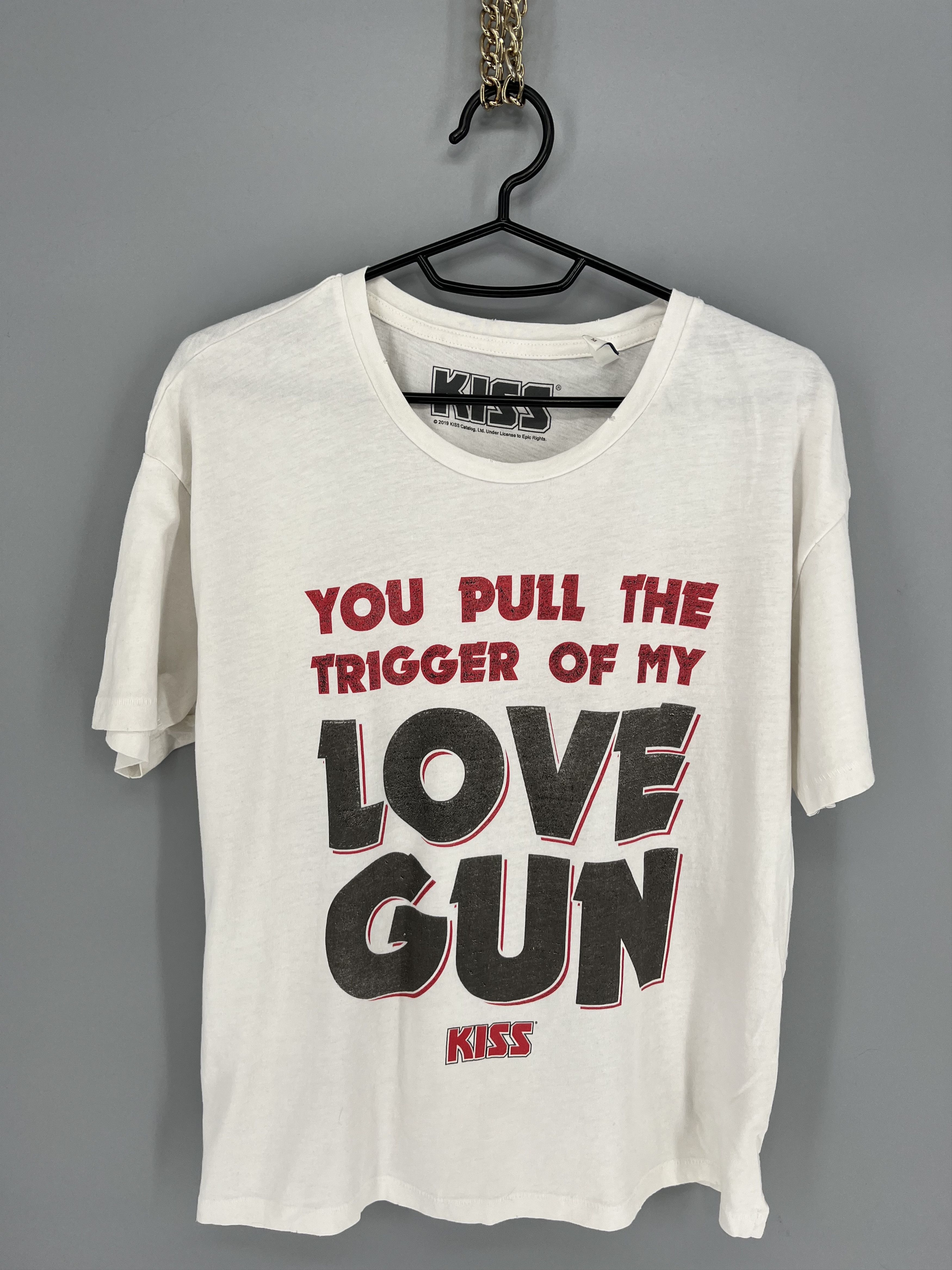 Band Tees Vintage Y2K KISS "You Pull The Trigger Of My Love Gun " Size M / US 6-8 / IT 42-44 - 5 Thumbnail