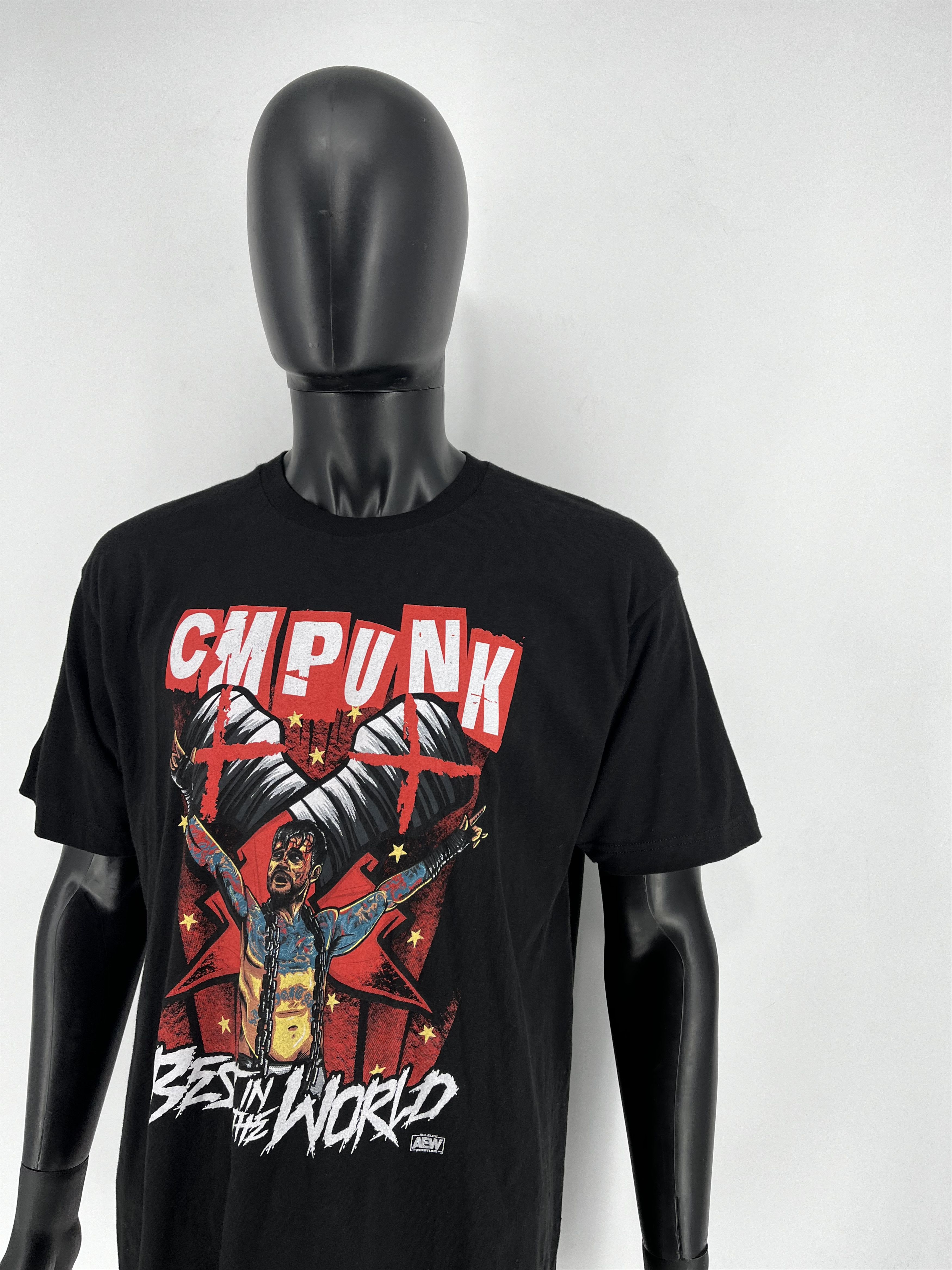 Band Tees × Vintage Vintage Y2K CM Punk WWE Wrestler Black Tee Size XL Size US XL / EU 56 / 4 - 4 Thumbnail