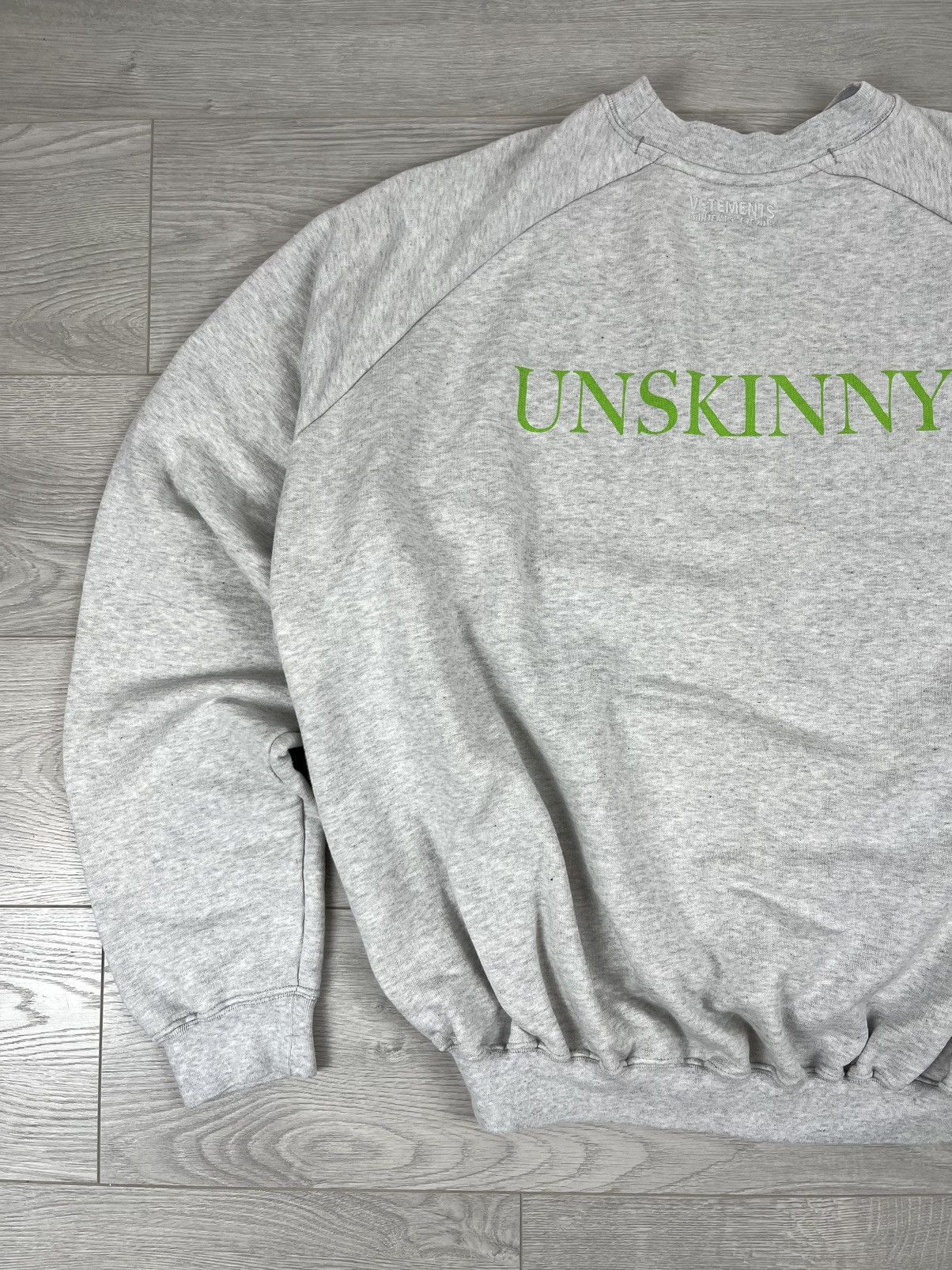 Vetements Vetements “Unskinny” 2018 Oversized Grey Sweatshirt Men’s Size US S / EU 44-46 / 1 - 14 Thumbnail