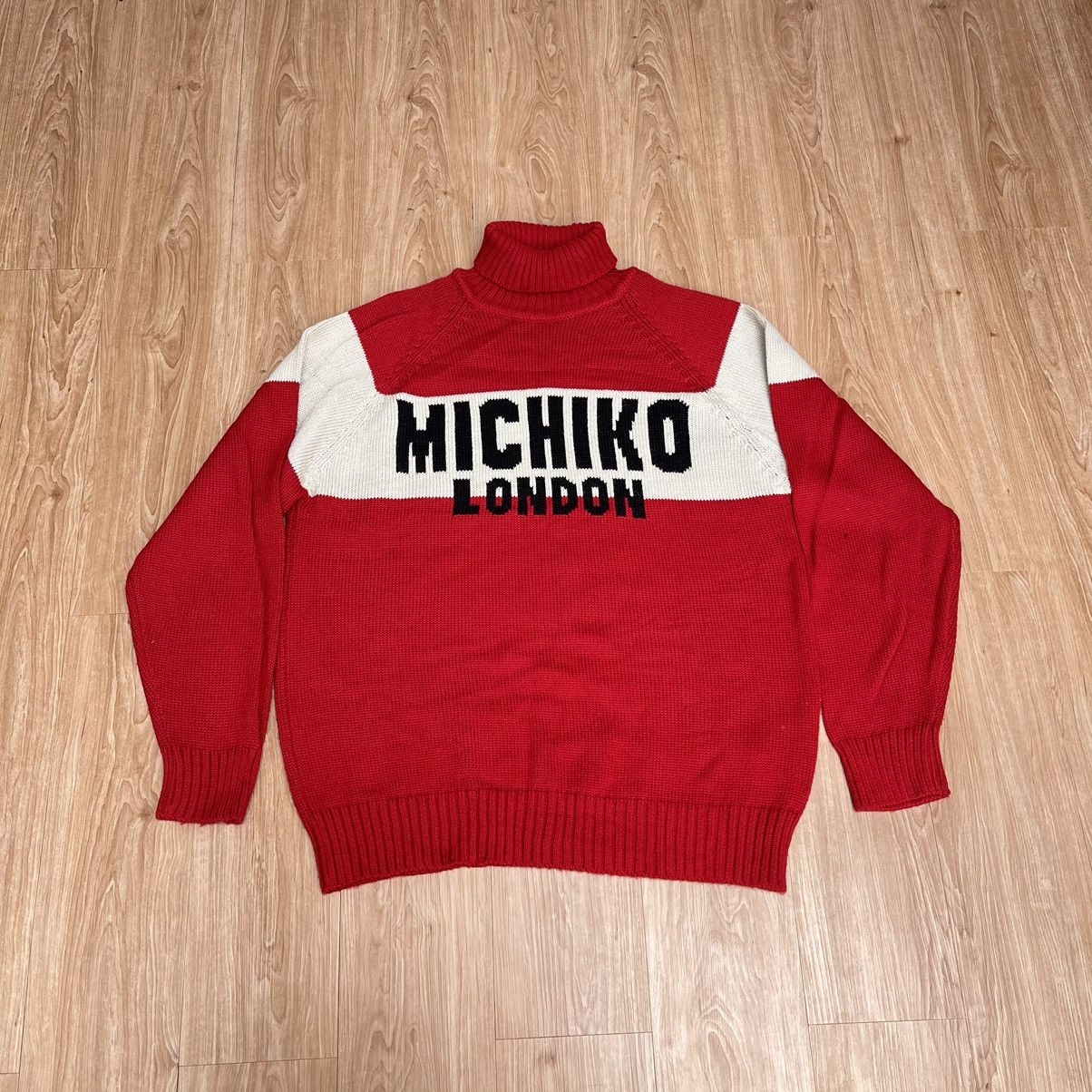 Michiko Koshino Vintage Michiko Koshino London Knitwear Turtle Neck Big Logo Size US L / EU 52-54 / 3 - 5 Thumbnail