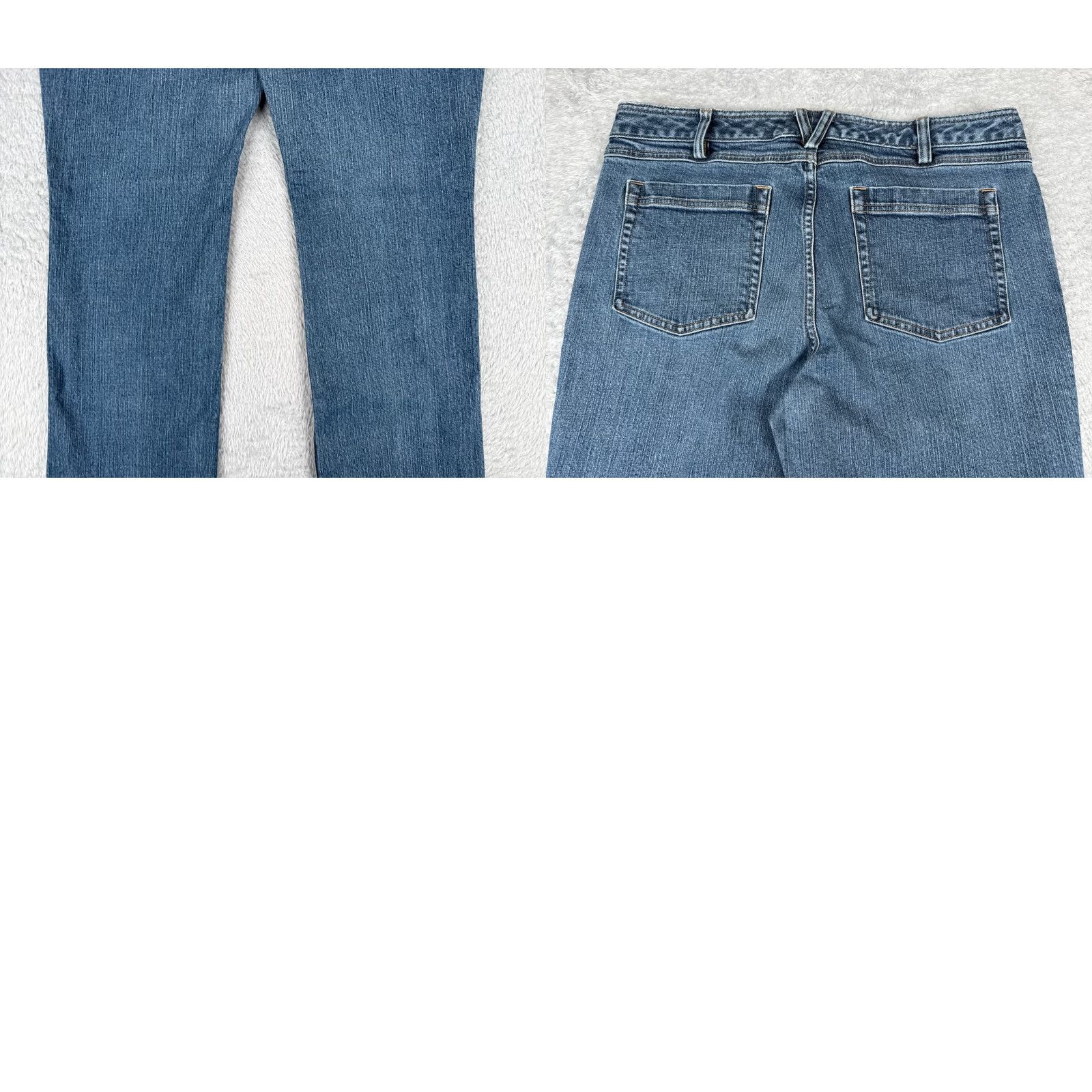 Duluth Trading Company Duluth Jeans Womens 12 Bootcut Mid Rise Cotton Blend 32x29 Denim Blue 5-Pocket Stretch Jeans Mens? Size 34" / US 12 / IT 48 - 10 Thumbnail