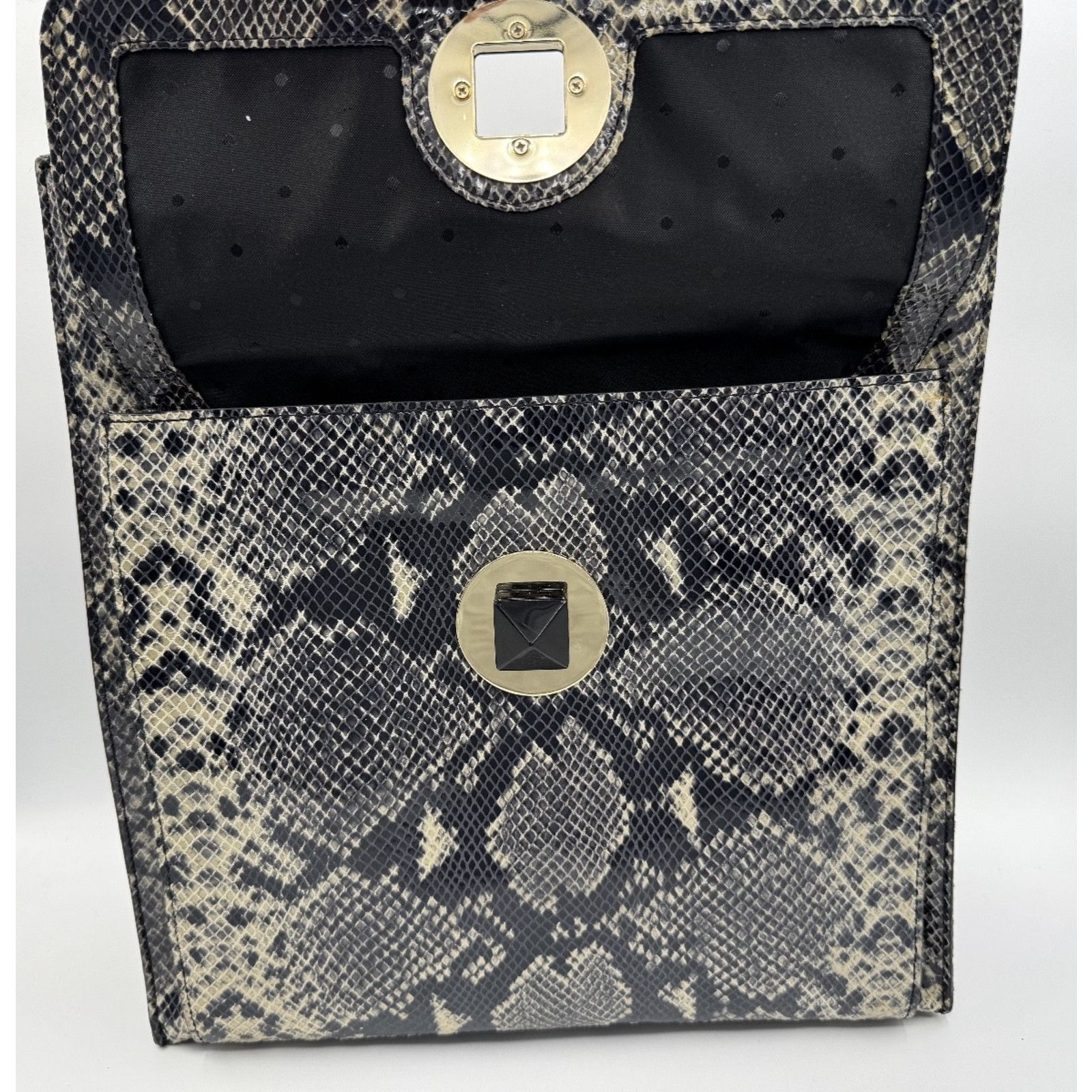 Kate Spade Kate Spade Grey Beige Snake Effect Leather South Kensington Size ONE SIZE - 4 Thumbnail