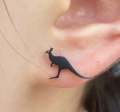 Jewelry Kangaroo Mini Stud Earrings Charm Earring Gift Size ONE SIZE - 1 Thumbnail