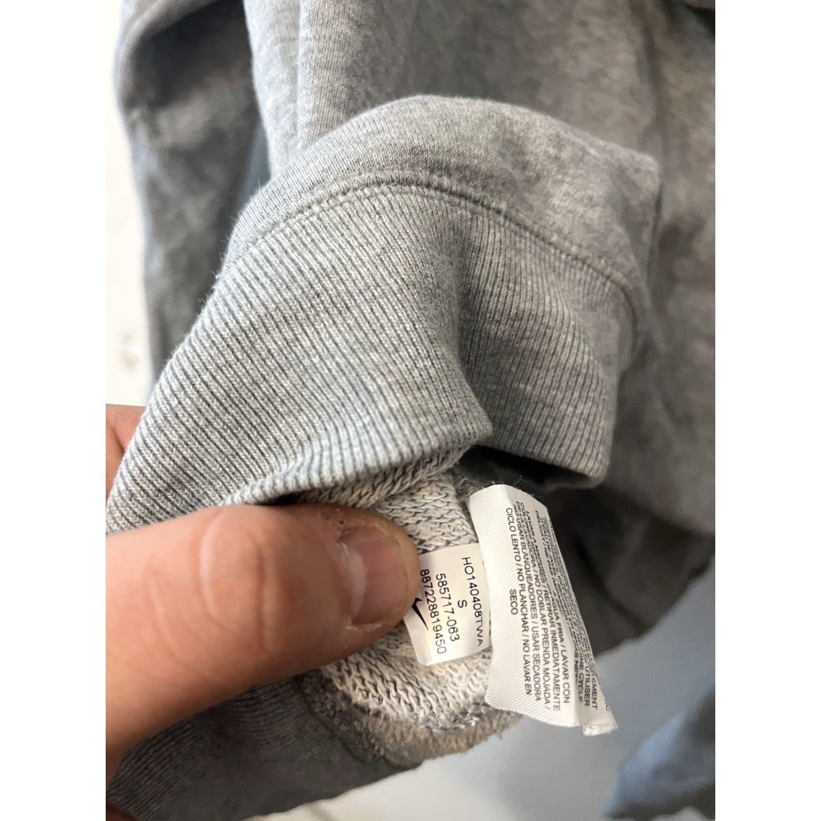 Nike Nike Sportswear Hoodie Women Small Gray Full Zip Womens Size ONE SIZE - 4 Thumbnail