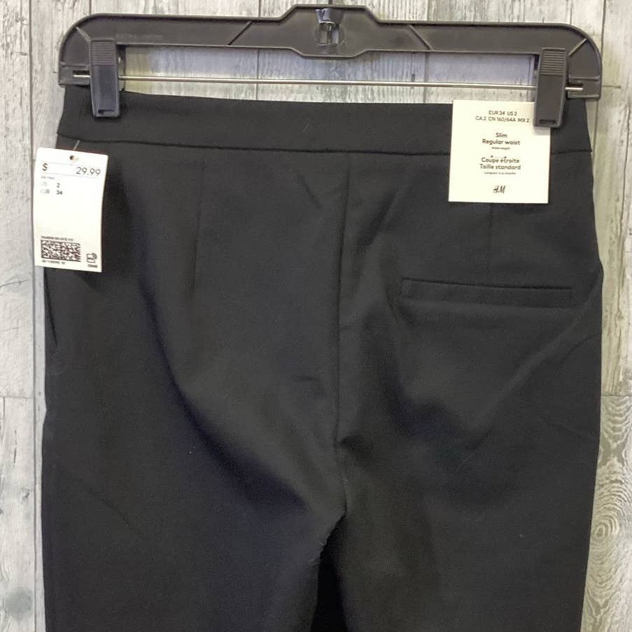 H&M New H&M Womens Size 2 Slim Black Capri Cropped Pants Size 26" / US 2 / IT 38 - 4 Thumbnail