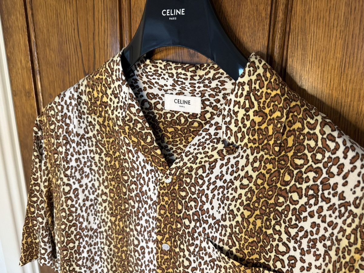 Celine $1.2k 🤑 SS23 Celine leopard Hawaiian shirt Hedi 40 38 ss Size US L / EU 52-54 / 3 - 14 Thumbnail