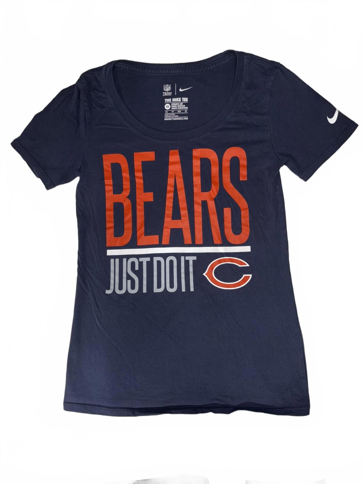 Nike Chicago Bears Tee - Just Do It, Women's Athletic Shirt Size XS / US 0-2 / IT 36-38 - 1 Thumbnail