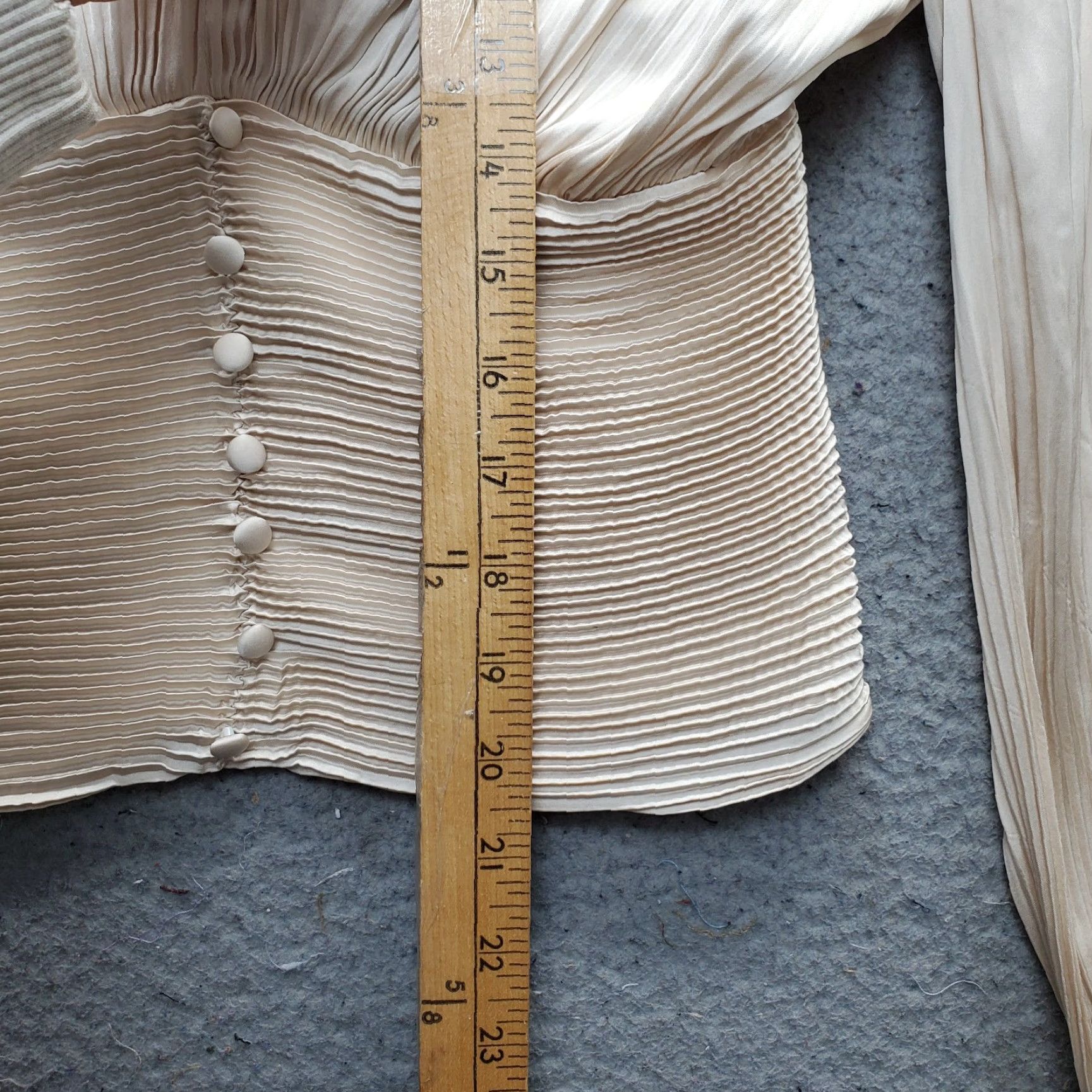Vintage Fate Pearl Pleated Blouse Top Womens M Blouse Size M / US 6-8 / IT 42-44 - 3 Thumbnail