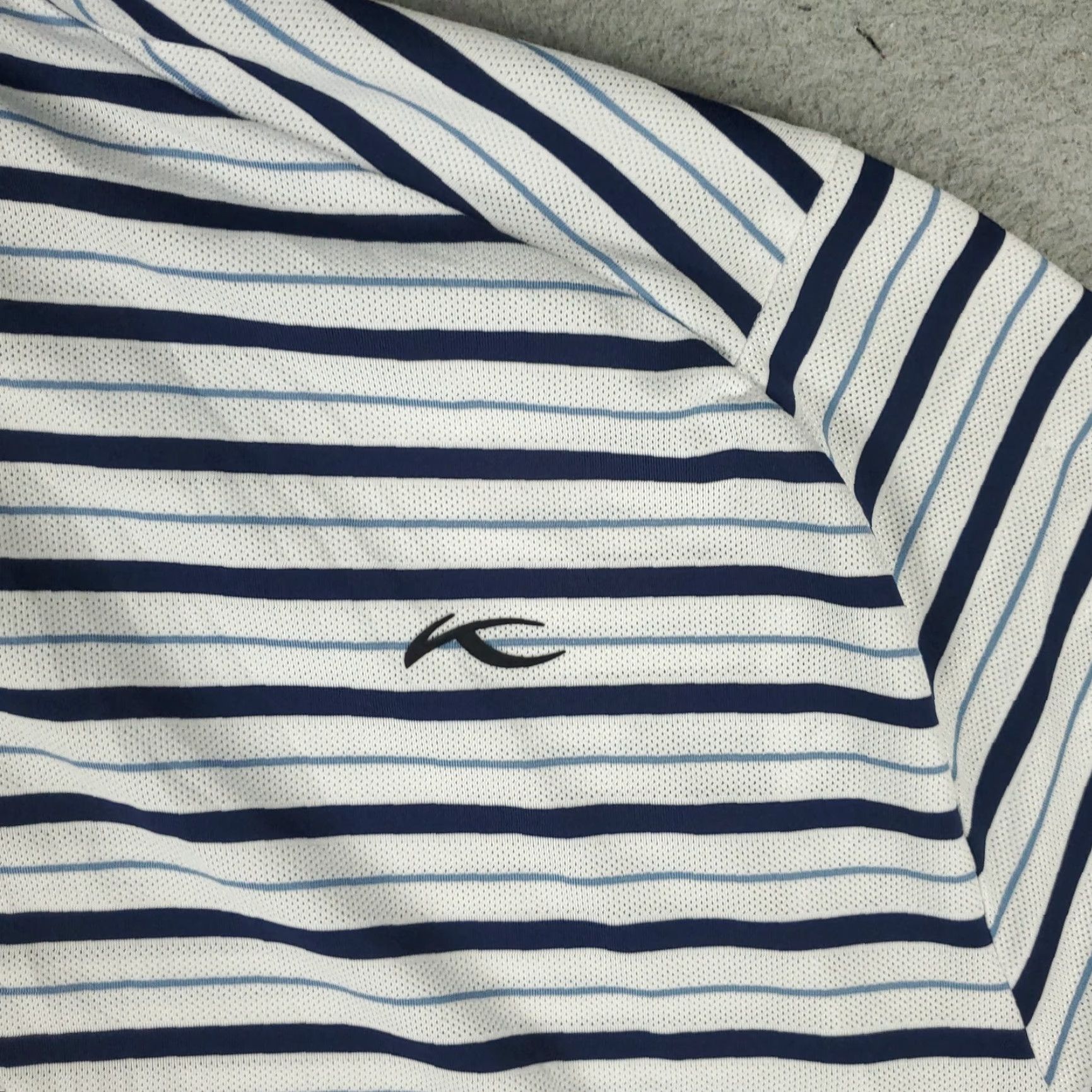 KJUS KJUS Polo Shirt Mens Size Medium 50 Blue Striped Golf Casual Short Sleeve Size US M / EU 48-50 / 2 - 5 Thumbnail