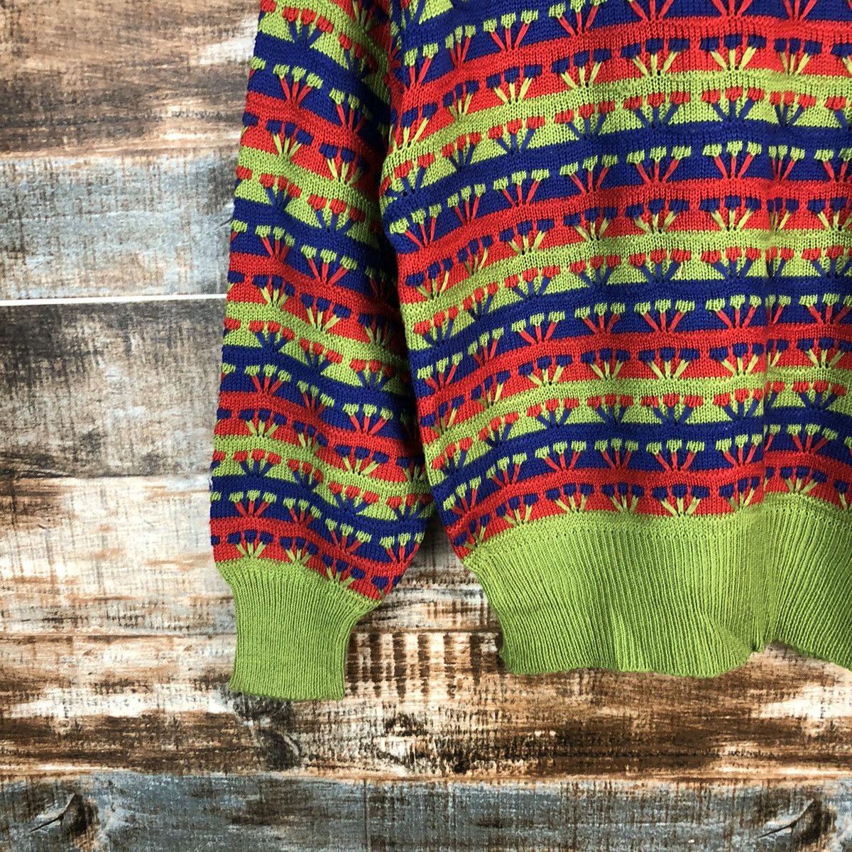 Homespun Knitwear × Japanese Brand Bell House vintage streetwear Red Knitwear #A1750 Size S / US 4 / IT 40 - 7 Thumbnail