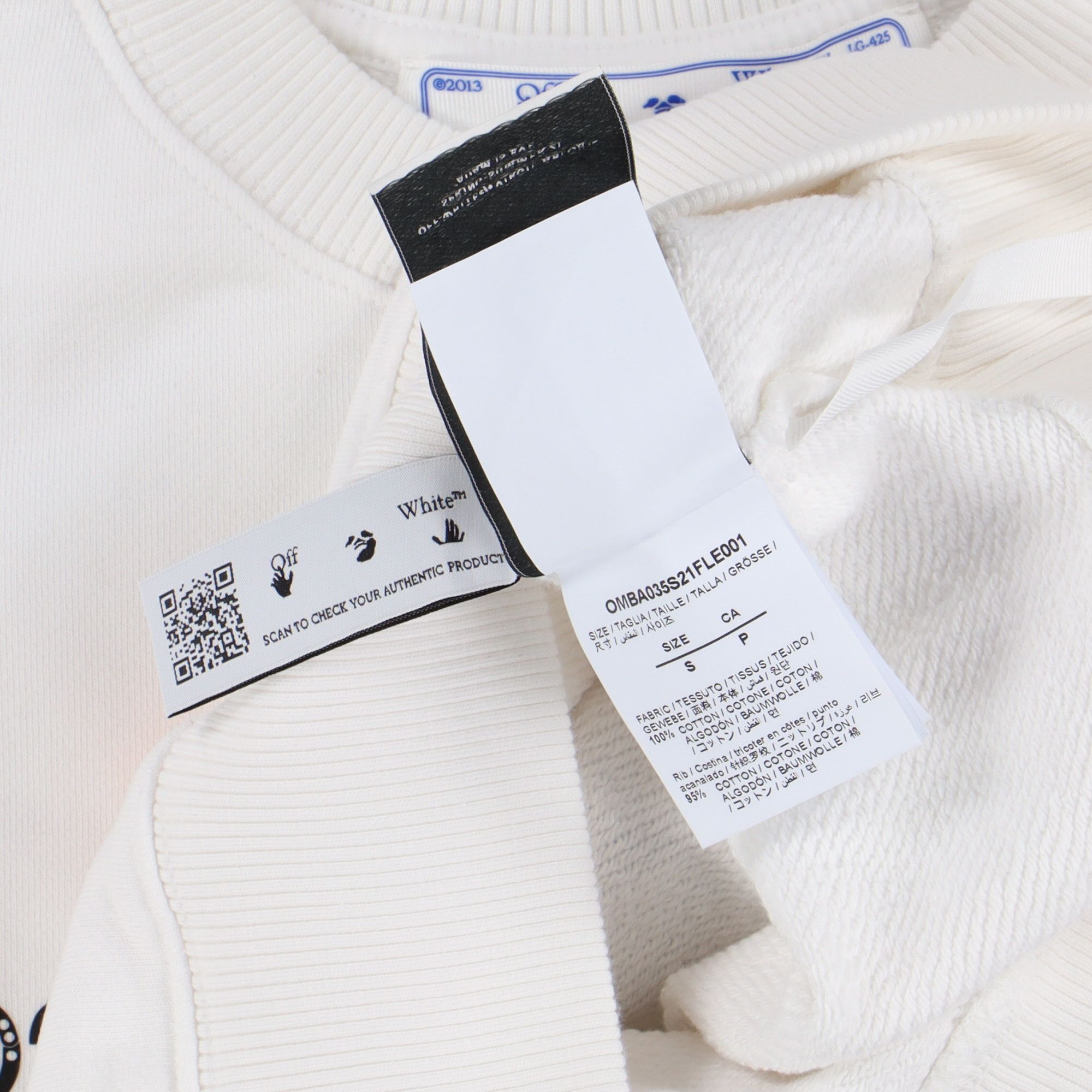 Off-White White Tech Marker Arrows Logo Oversized Sweatshirt Size US S / EU 44-46 / 1 - 6 Thumbnail