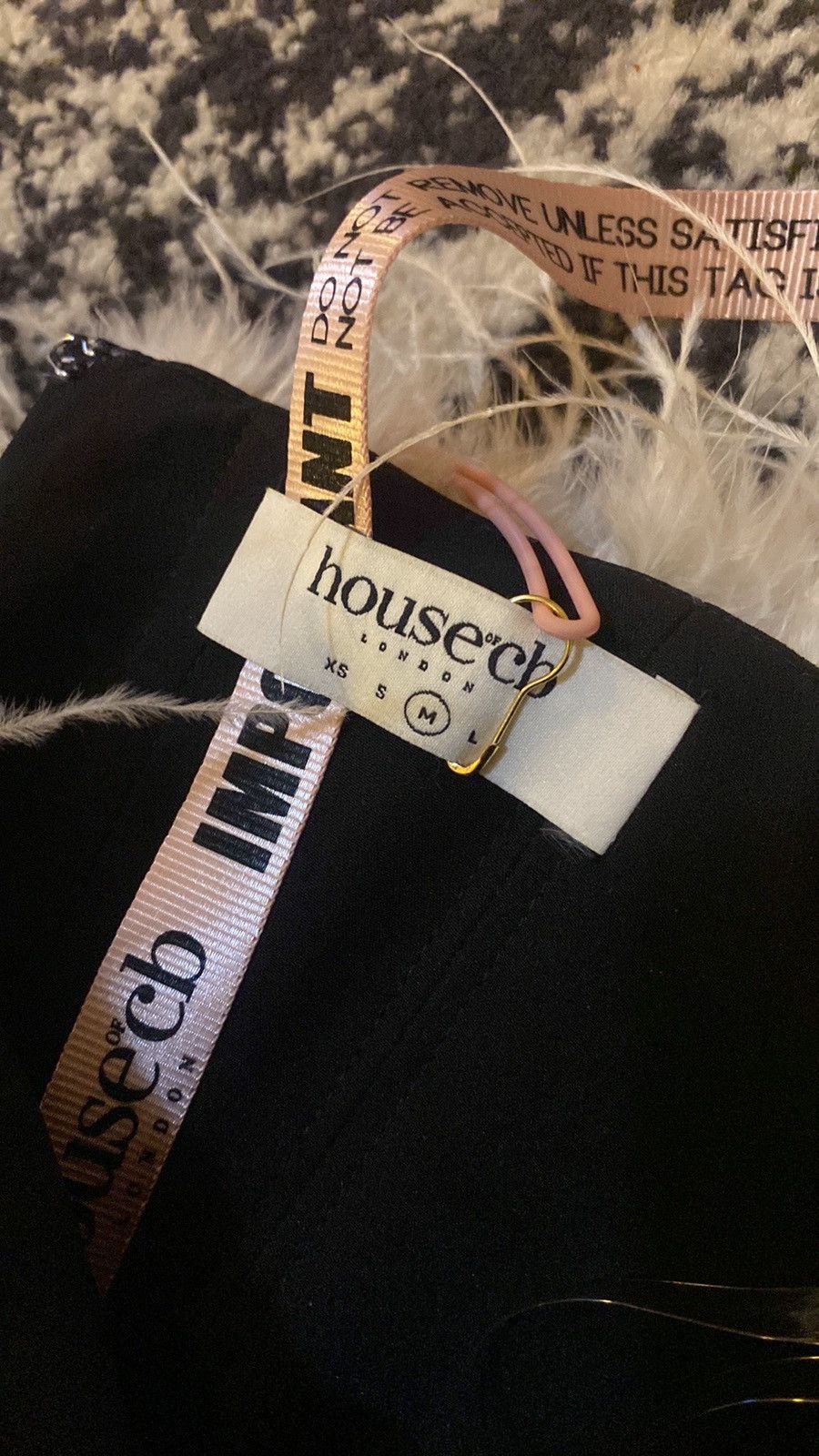 House of CB HOUSE OF CB Feather Trim Stretch Crepe Cocktail Dress Size M / US 6-8 / IT 42-44 - 3 Thumbnail