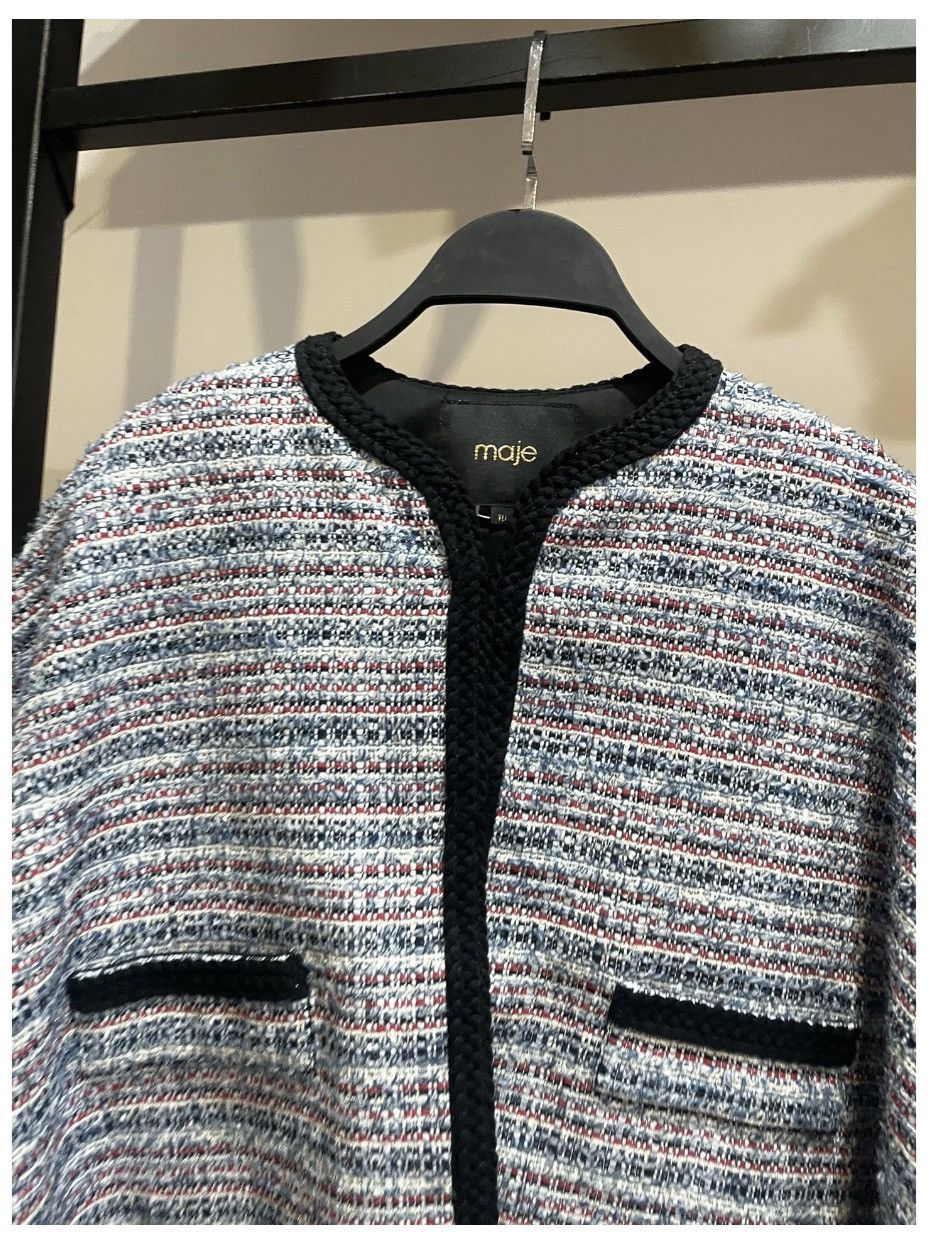 Maje New Maje Tweed cape with contrasting trim Size M / US 6-8 / IT 42-44 - 13 Thumbnail