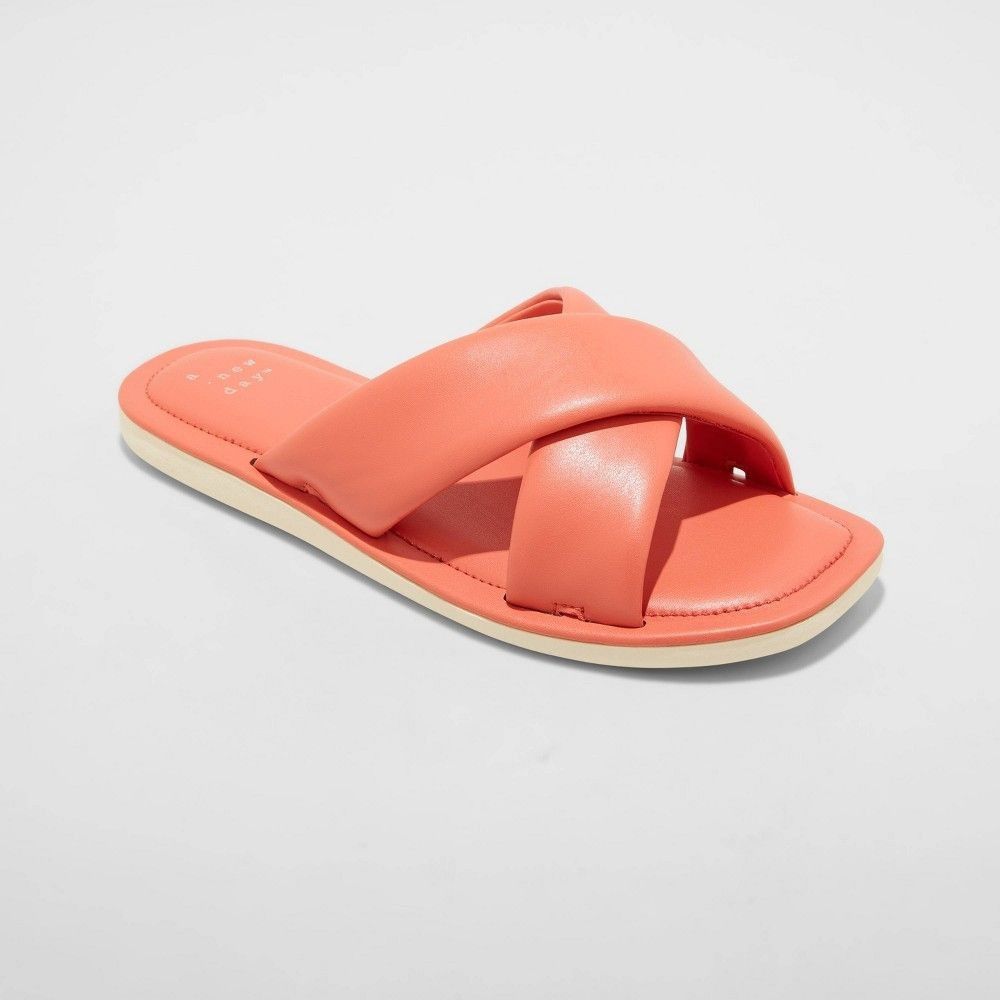 Other Women's Daisy Crossband Slide Sandals - a New Day™ Size 7.5 Size US 7.5 / IT 37.5 - 1 Preview