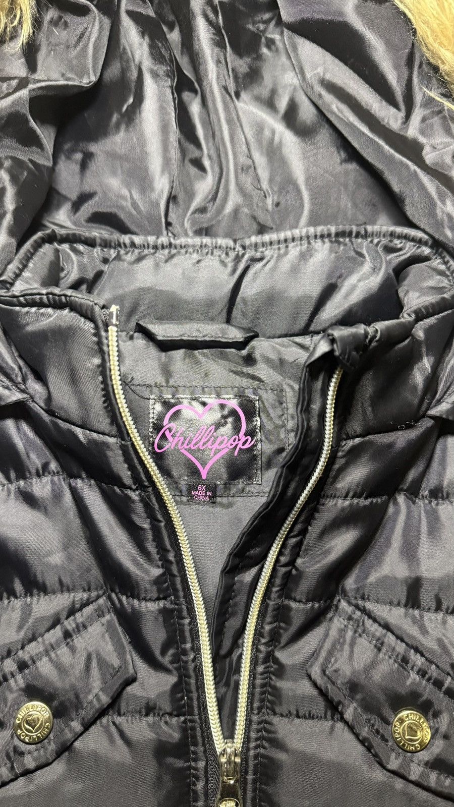 Other Y2K 2000s Chillipop Puffer Sweater With Fur Hood & Knitted Size S / US 4 / IT 40 - 4 Thumbnail