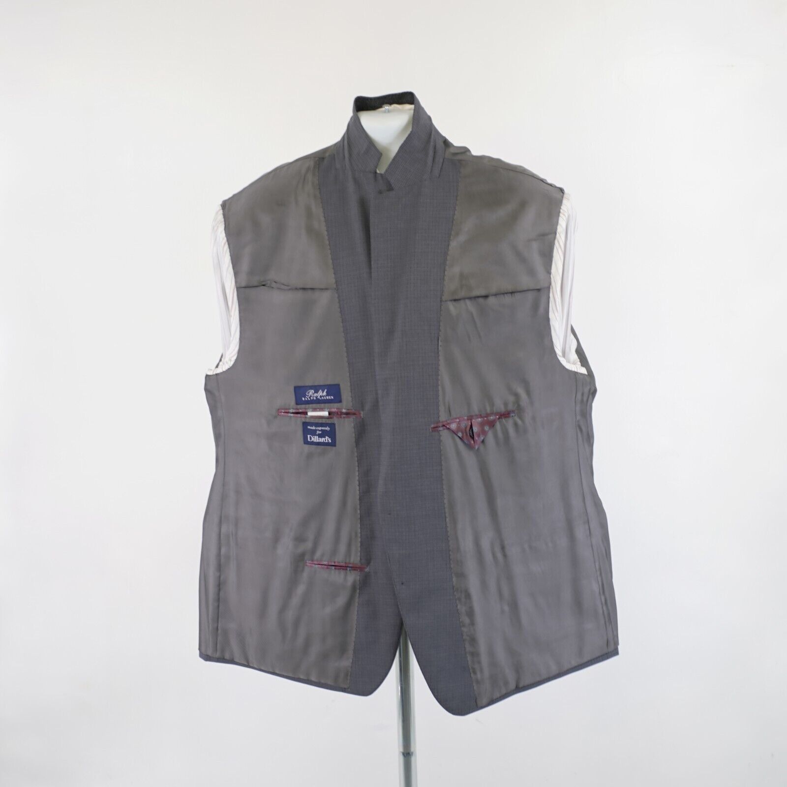 Ralph Lauren Ralph Lauren Gray Plaid 2 A Piece Suit 54L 52/30 Flat Front Size 54L - 14 Thumbnail
