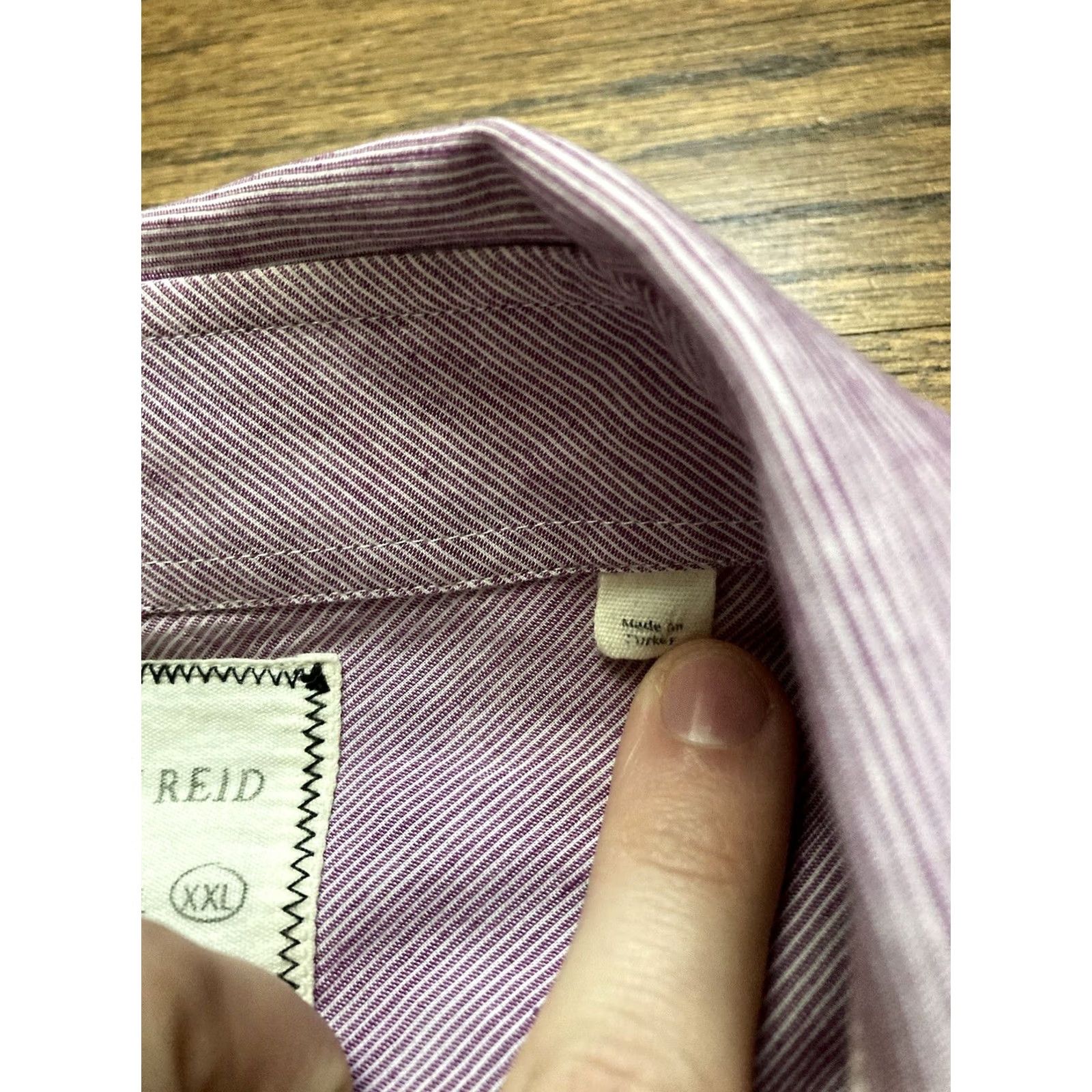 Billy Reid Billy Reid Shirt Men’s 2XL Purple Linen Blend Button-Down Long Sleeve Shirt Size US XXL / EU 58 / 5 - 6 Thumbnail
