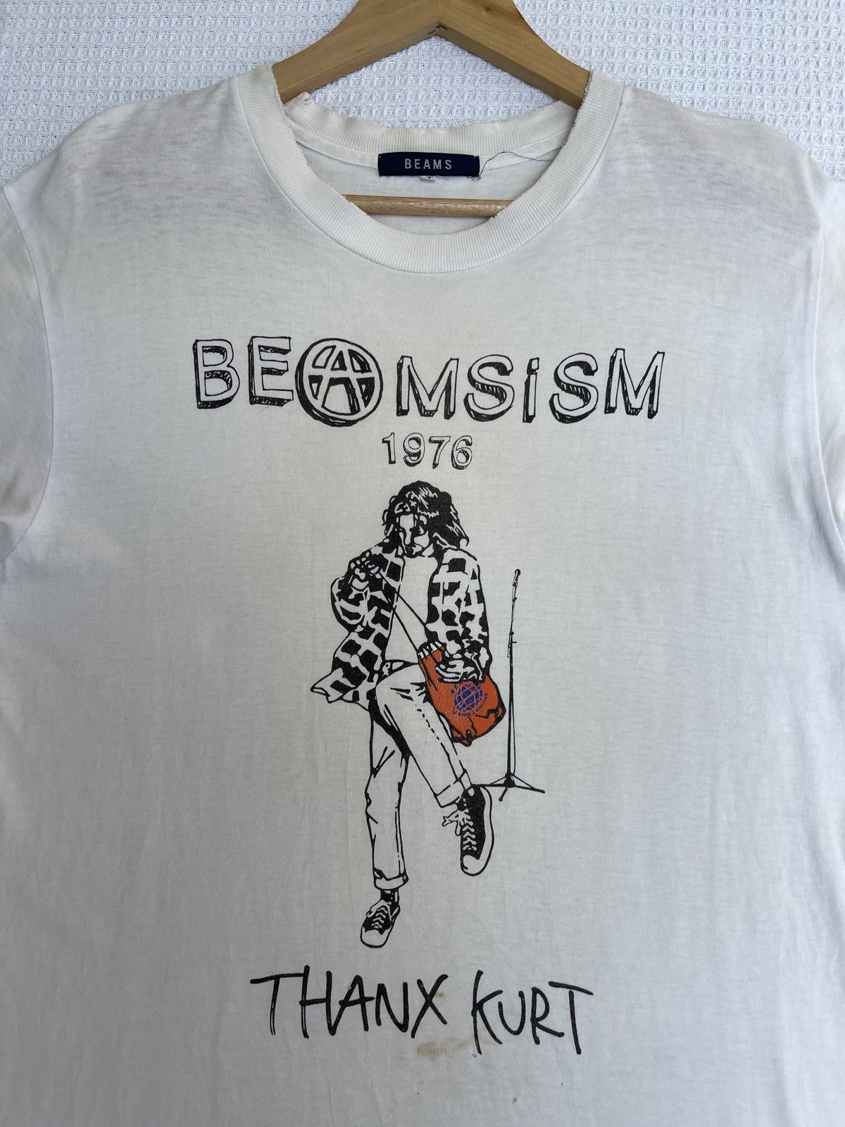 Band Tees × Beams Plus Last Drop🔥THRASHED🔥Beams Pop Art Kurt Cobain ERD GRUNGE Tee Size US L / EU 52-54 / 3 - 11 Thumbnail