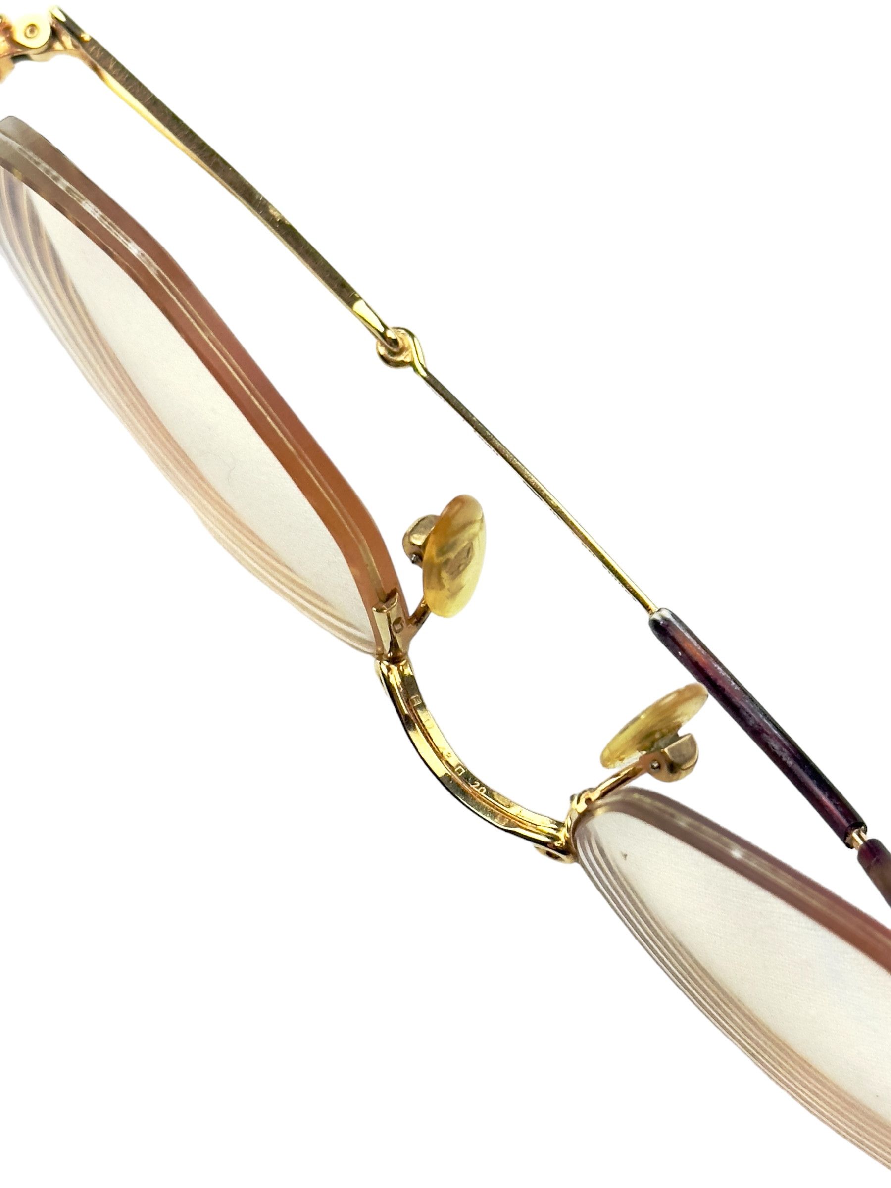 Vintage Gold Plated Henry Jullien Feriale Double OR glasses Size ONE SIZE - 7 Thumbnail