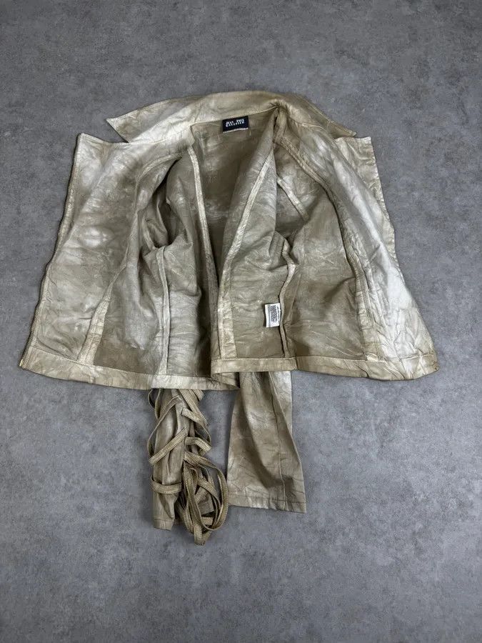 Jean Paul Gaultier SS2004 Jean Paul Gaultier Creamy Brut Asymmetrical Bondage Jacket Size S / US 4 / IT 40 - 7 Thumbnail