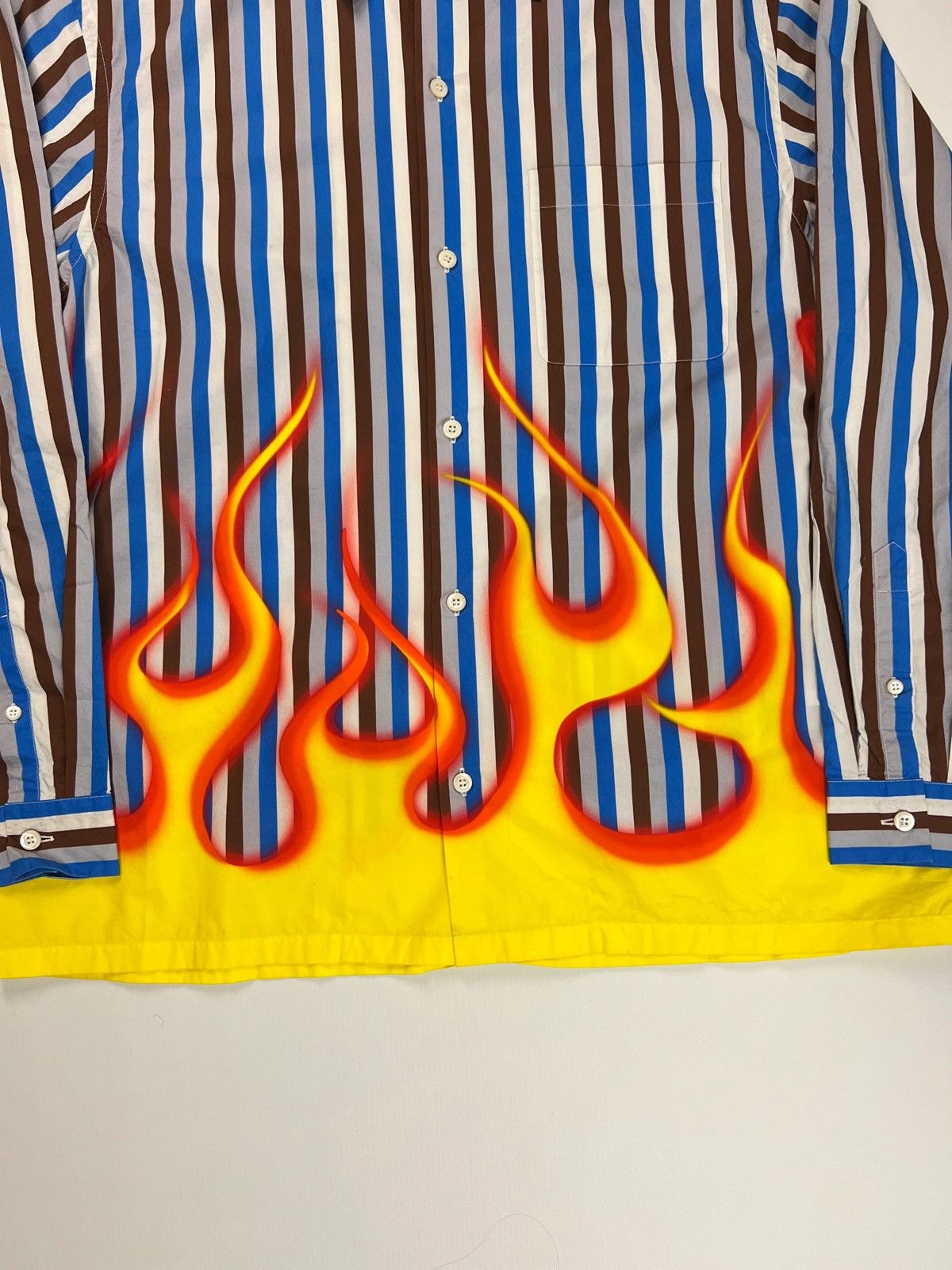 Prada PRADA 1OF1 FLAME LONGSLEEVE BUTTON UP SHIRT SZ:L Size US L / EU 52-54 / 3 - 3 Thumbnail