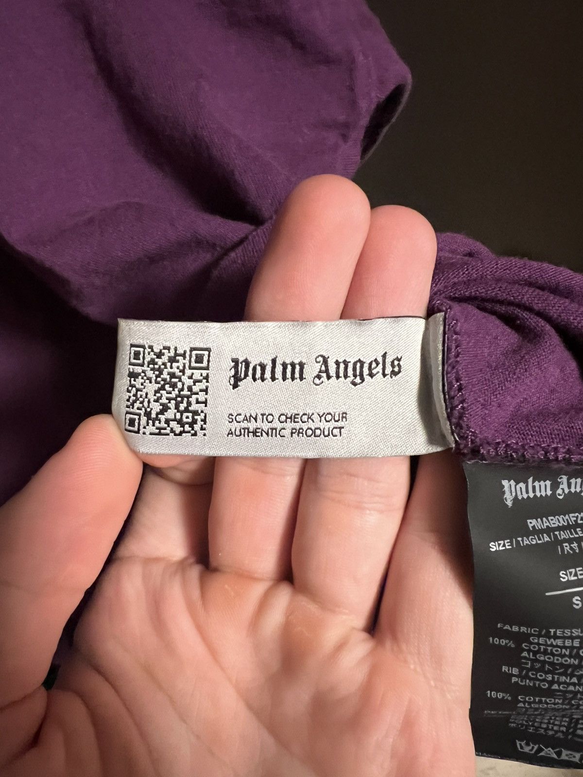Palm Angels Palm Angels Purple Blurry logo Long Sleeve T-Shirt Size US S / EU 44-46 / 1 - 5 Thumbnail