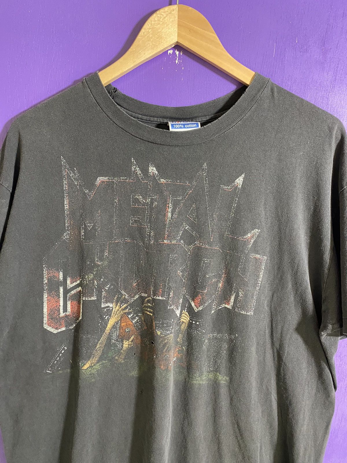 Band Tees × Vintage Vintage 91/92 Metal church human factor tour tee Size US XL / EU 56 / 4 - 3 Thumbnail