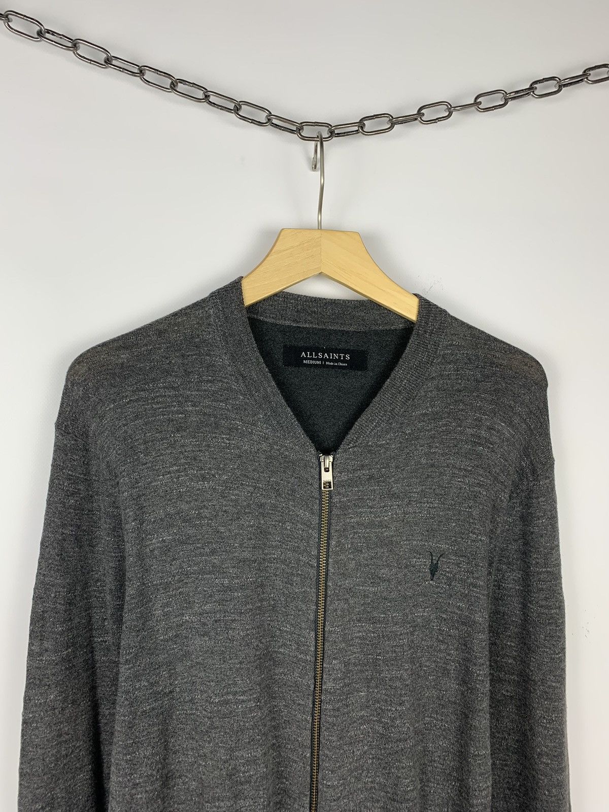 Allsaints Luxury Allsaints Rosso Zip Through Bomber Jacket Size US M / EU 48-50 / 2 - 2 Thumbnail