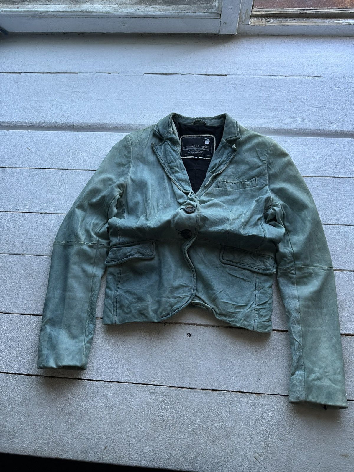 Other 🚨 VINTAGE LEATHER JACKET JAPAN CASUAL STREETWEAR 90s Y2K Size M / US 6-8 / IT 42-44 - 1 Thumbnail