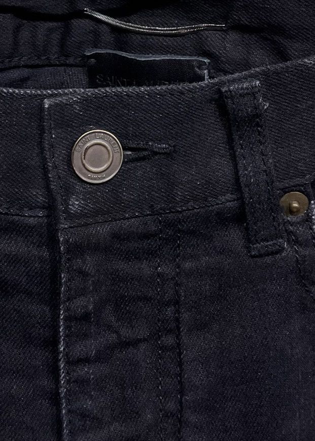 Saint Laurent Paris Saint Laurent D02 Black Destroyed Skinny Jeans Size US 28 / EU 44 - 4 Thumbnail