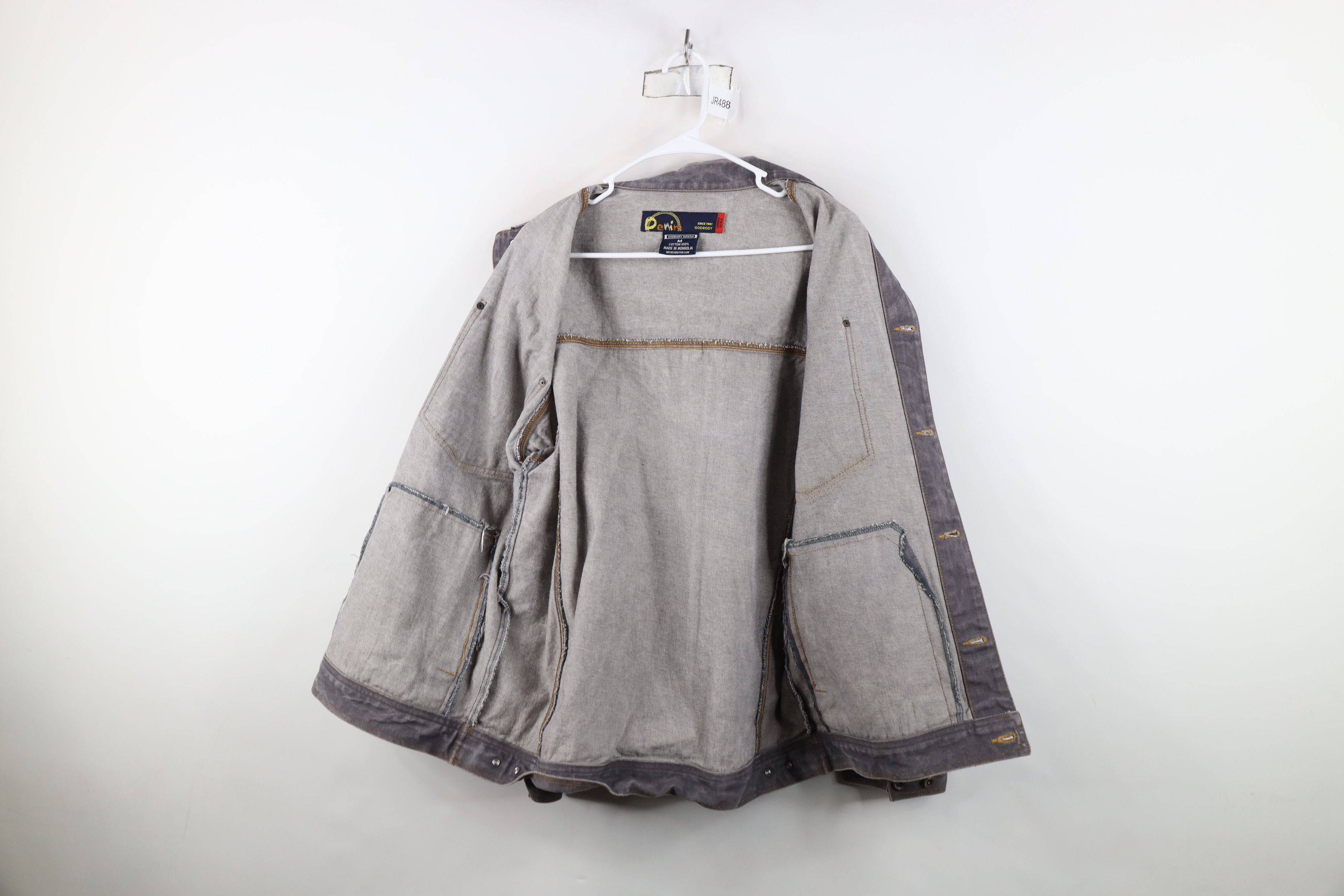 Vintage Vintage 90s Y2K Streetwear Fit Denim Trucker Jacket Gray Size US M / EU 48-50 / 2 - 10 Thumbnail