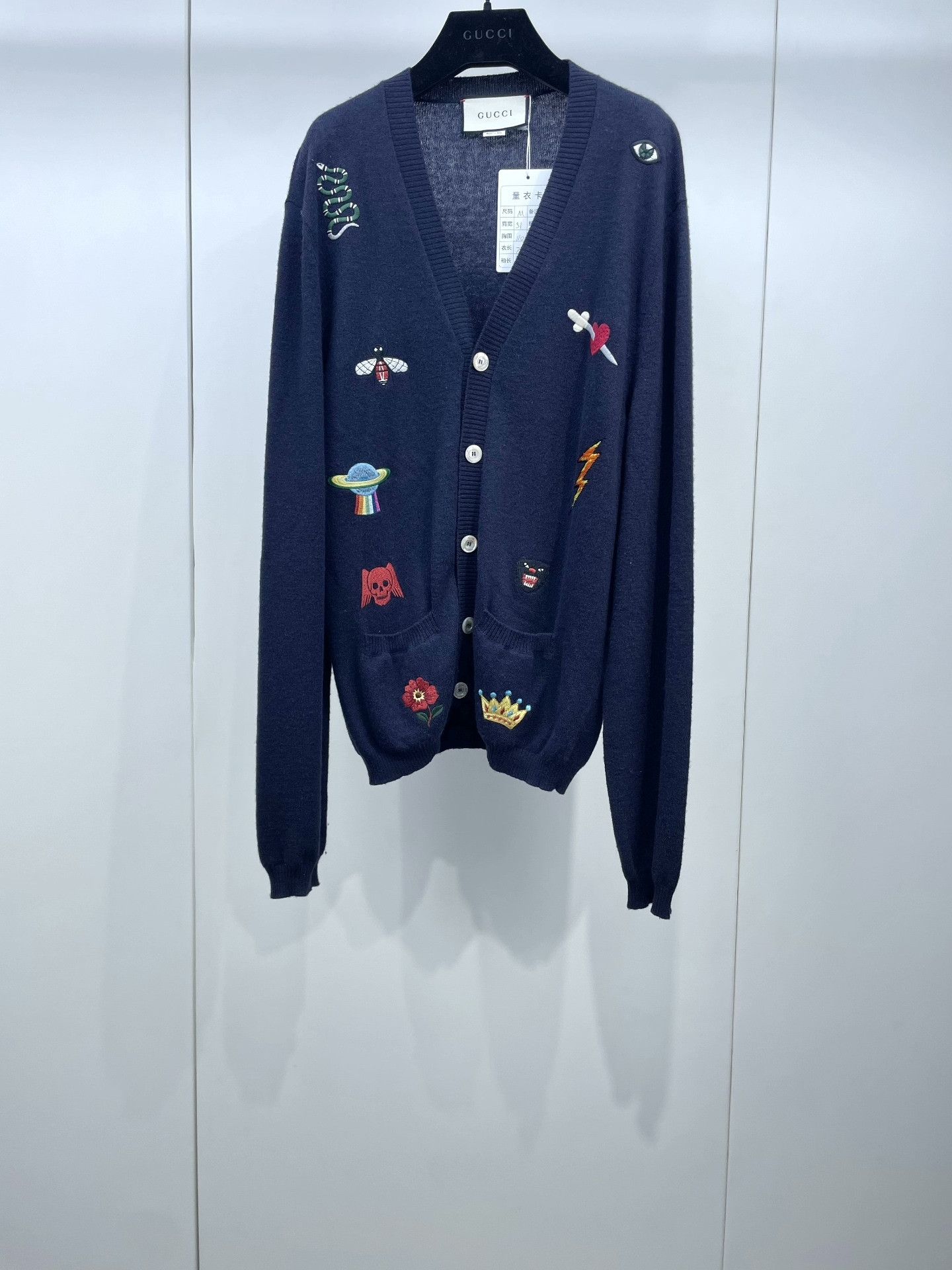 Gucci Gucci Heavy Embroidered Knit Cardigan Size US M / EU 48-50 / 2 - 1 Thumbnail
