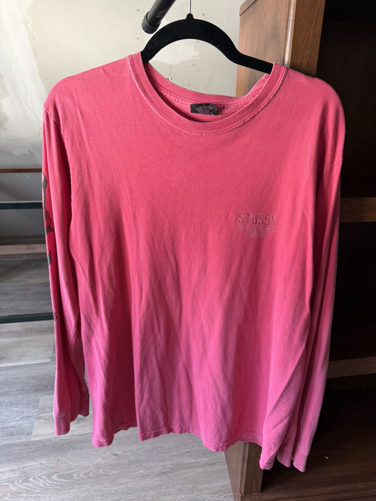 Stussy Pink Stussy skull long sleeve Size US M / EU 48-50 / 2 - 2 Thumbnail