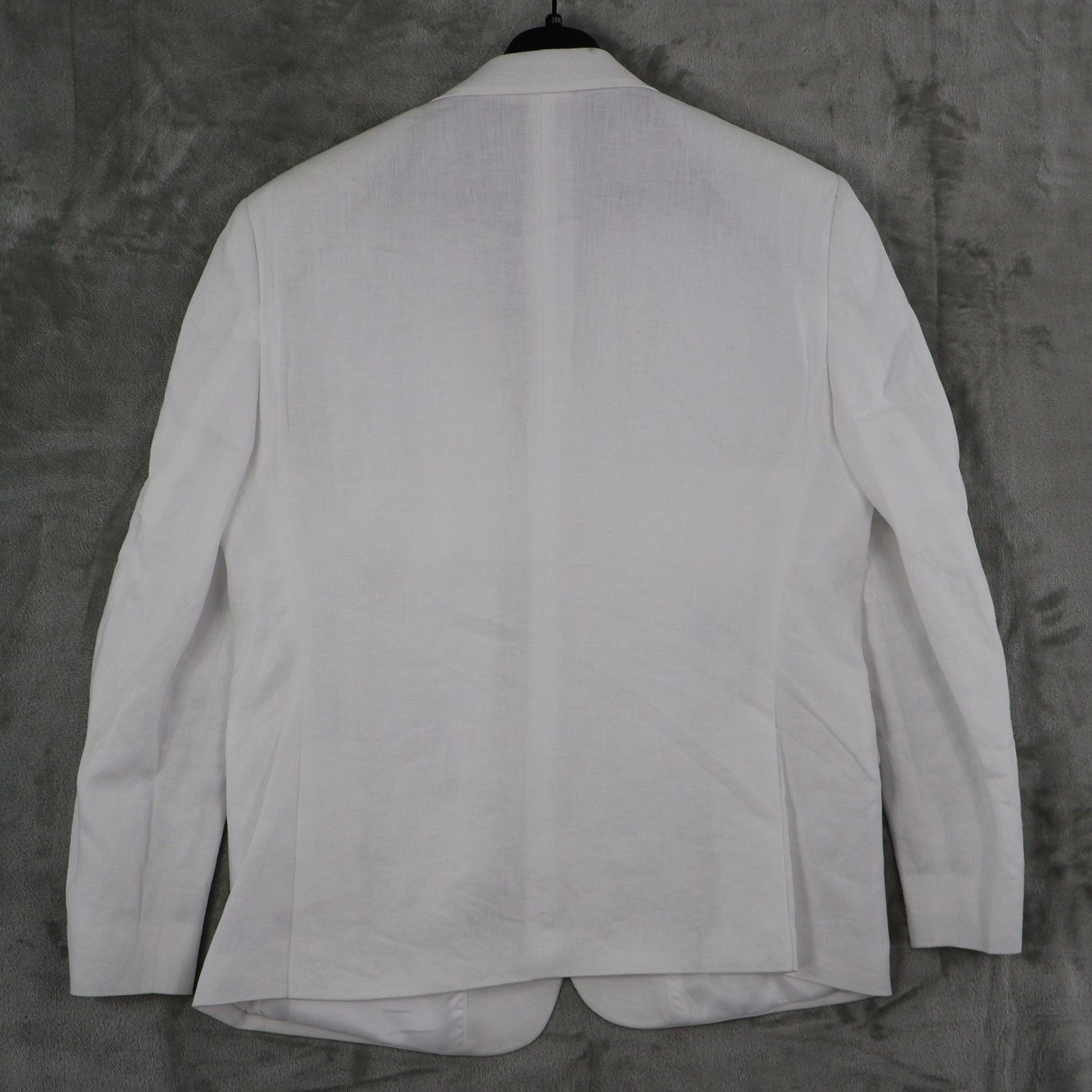 Bar III Bar III Slim Fit Linen Blazer Mens 42S White Preppy Classic Size 42S - 4 Thumbnail