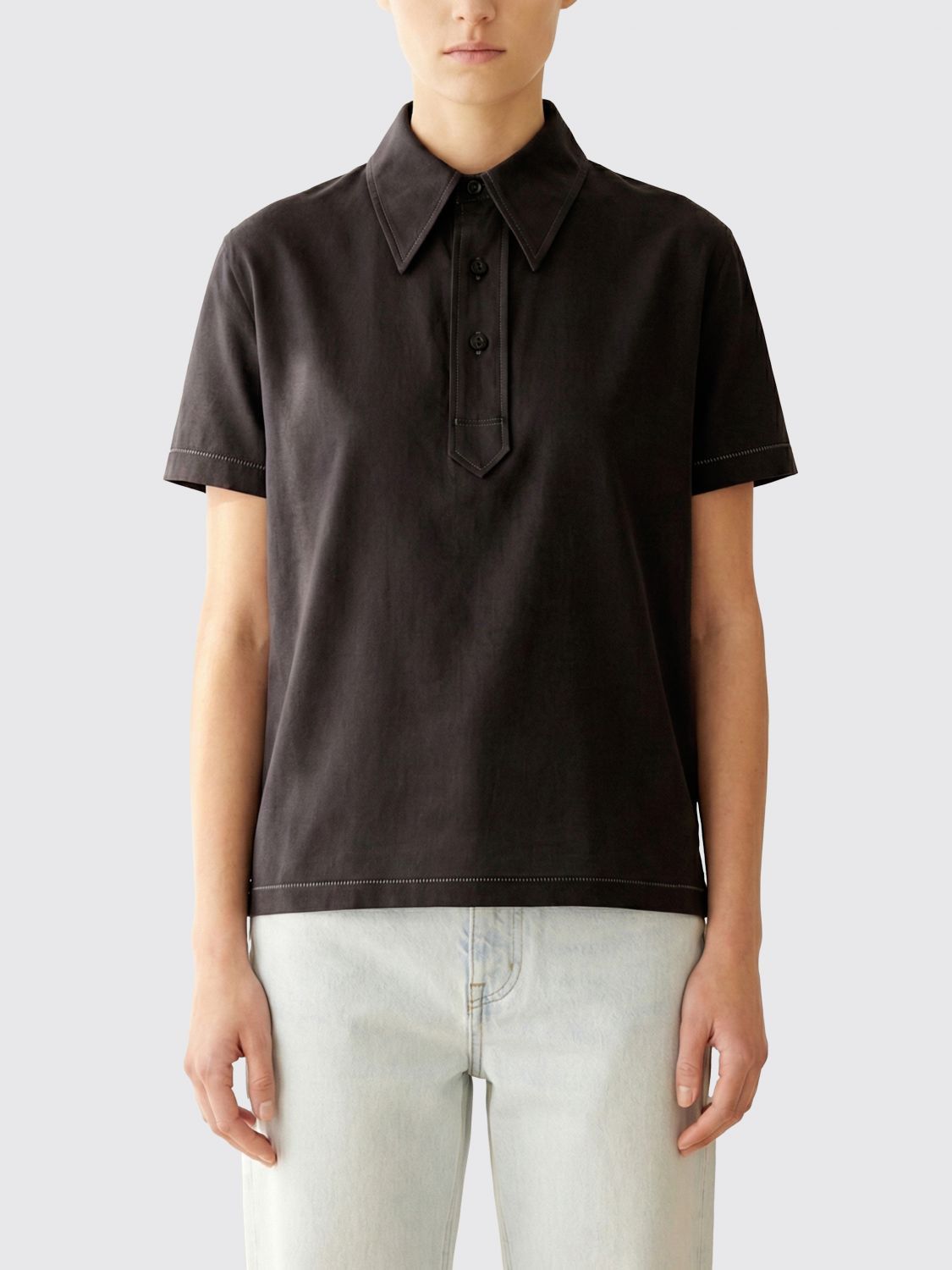 Maison Margiela Maison Margiela Polo Shirt Woman Black Size XS / US 0-2 / IT 36-38 - 1 Thumbnail