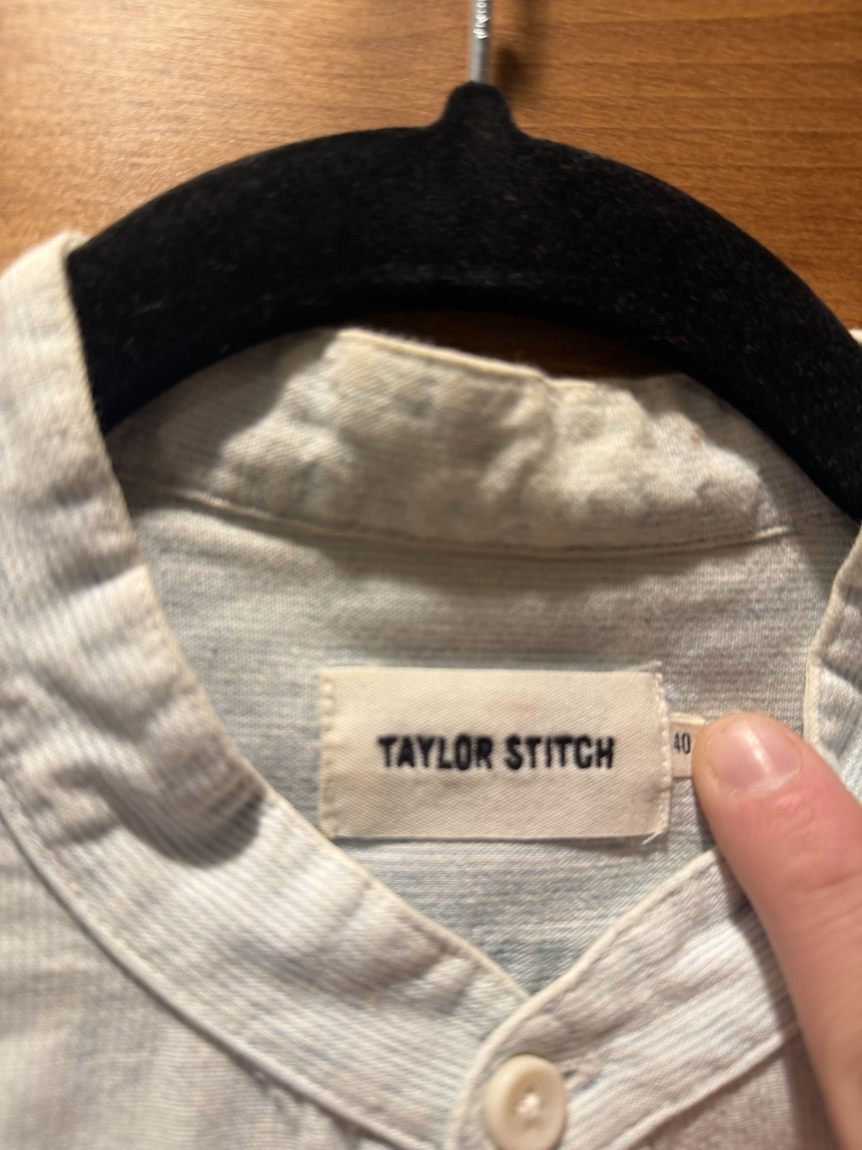 Taylor Stitch Taylor Stitch short sleeve collarless shirt 40 Size US L / EU 52-54 / 3 - 2 Thumbnail