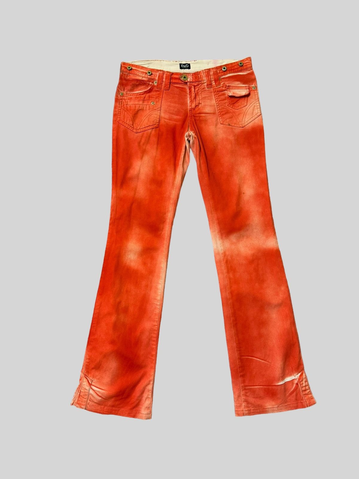 Dolce & Gabbana Flared Orange Claw Mark Dolce & Gabanna Pants. Size 29" - 1 Thumbnail