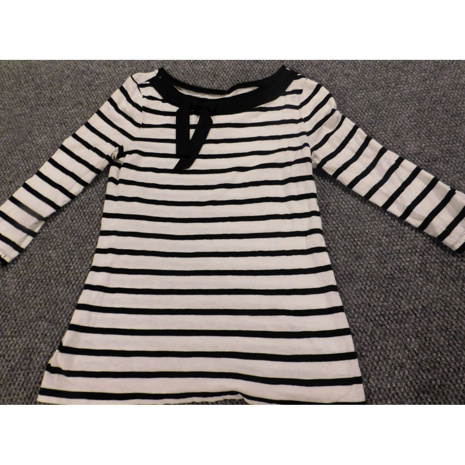 Ann Taylor Loft Ann Taylor White Striped Blouse M Women's Crew Neck Sleeveless Pullover Cotton Stretch Casual Top Size M / US 6-8 / IT 42-44 - 2 Thumbnail