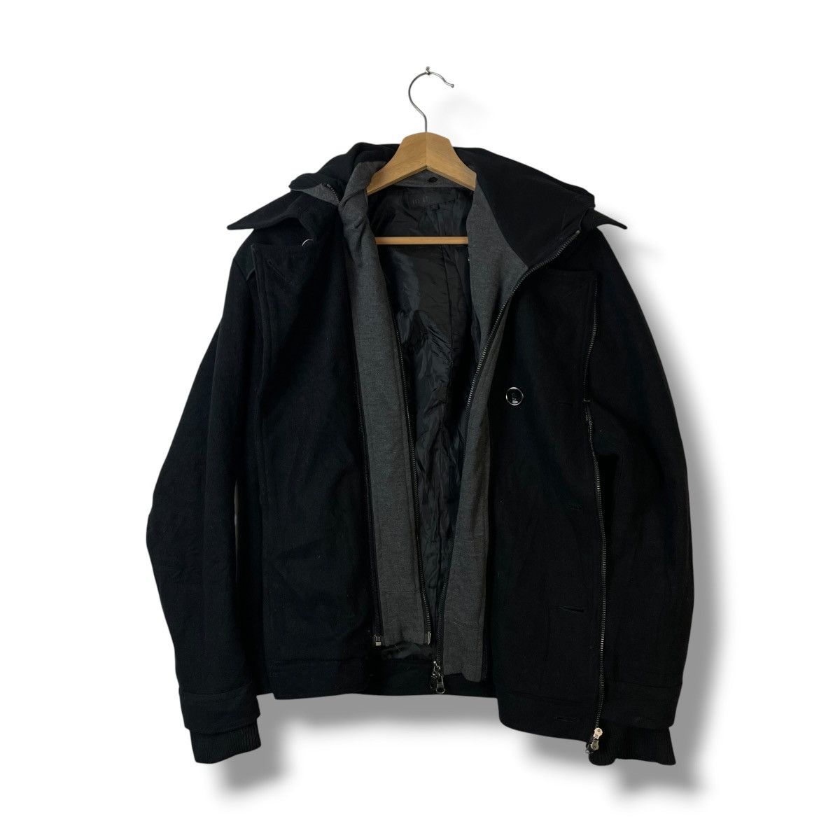 If Six Was Nine 🇯🇵 IN THE ATTIC DOUBLE LAYER PUNK GOTHIC WOOL JACKET Size US L / EU 52-54 / 3 - 18 Thumbnail