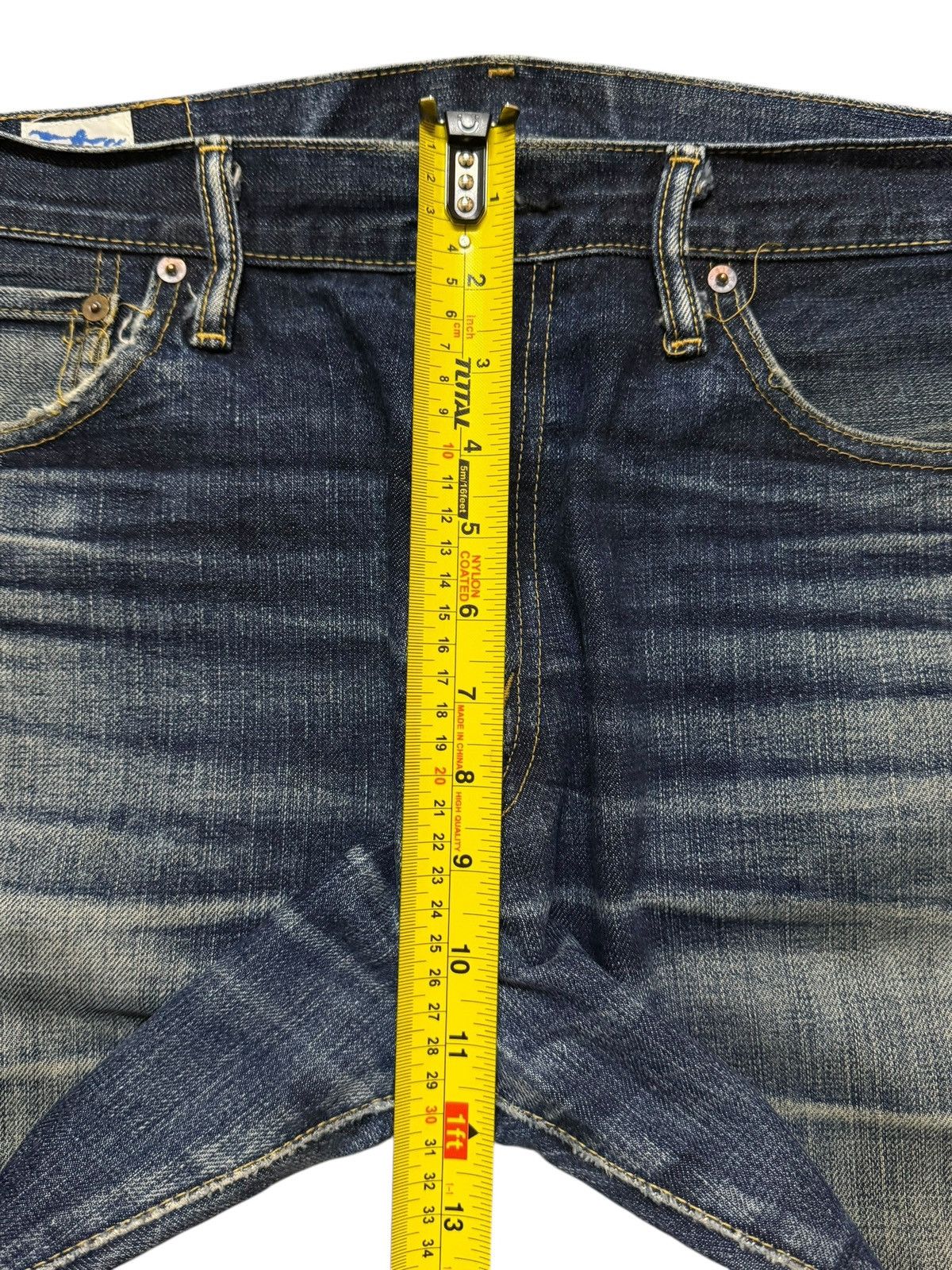 EIGHT-G Vintage 90s Japan Eight-G Faded Wash Distress Wide Leg Loose Size US 36 / EU 52 - 13 Thumbnail