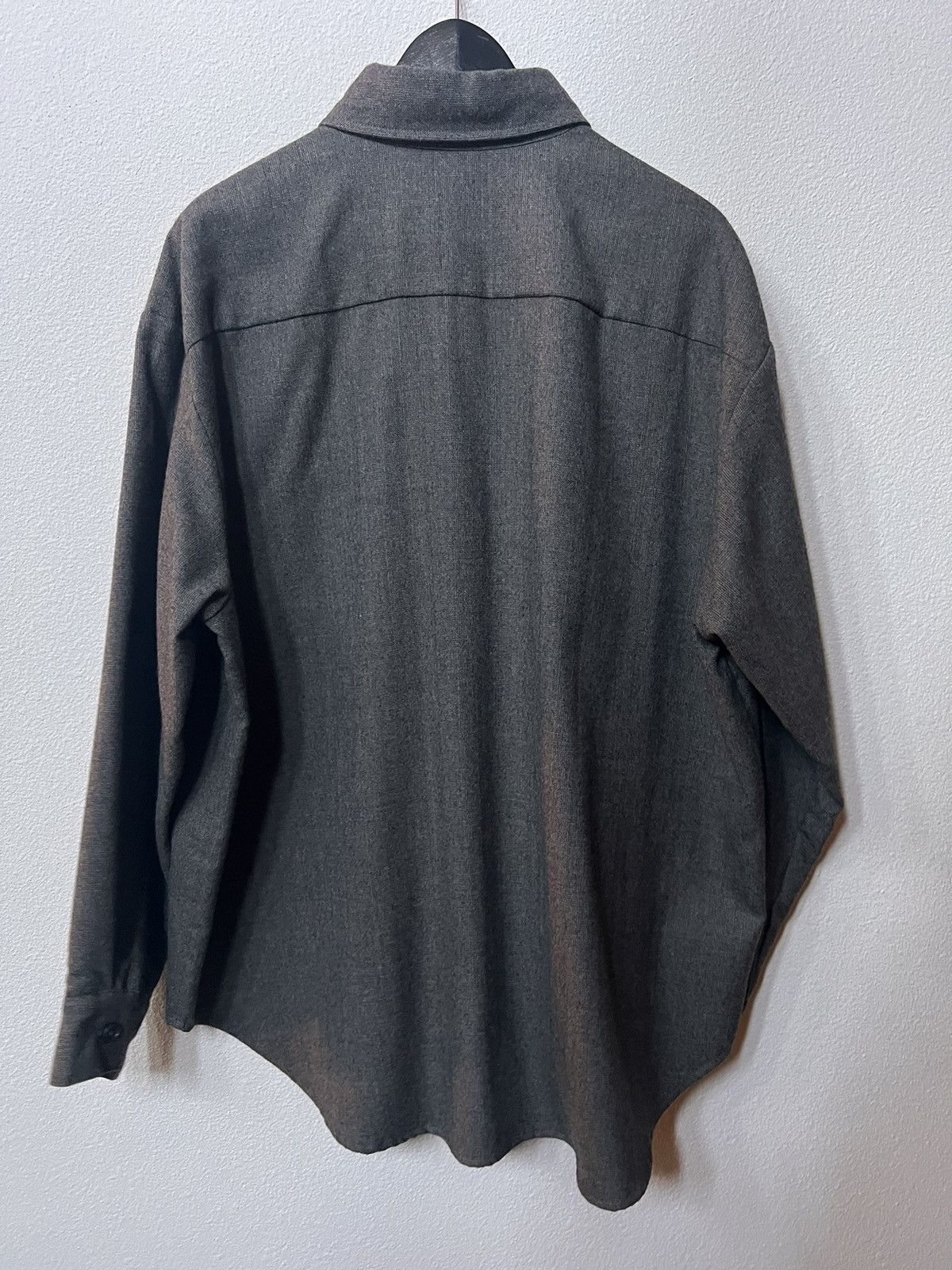 Evan Kinori Charcoal grey wool gauze big shirt L Size US L / EU 52-54 / 3 - 2 Thumbnail