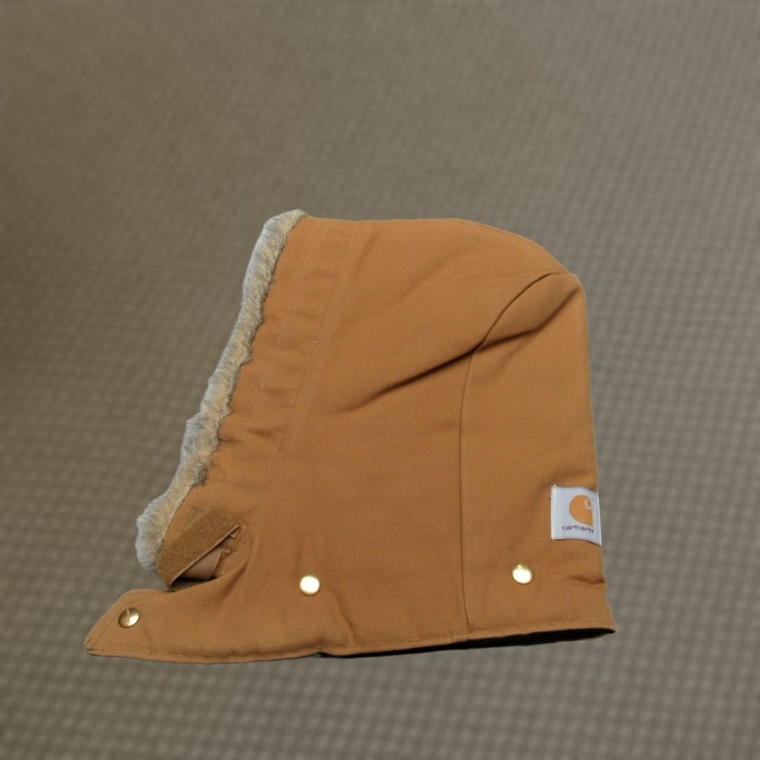 Carhartt Carhartt Detach Hood Unisex One Size Brown Duck Canvas Snap Quilt Lined A01 USA Size ONE SIZE - 1 Thumbnail