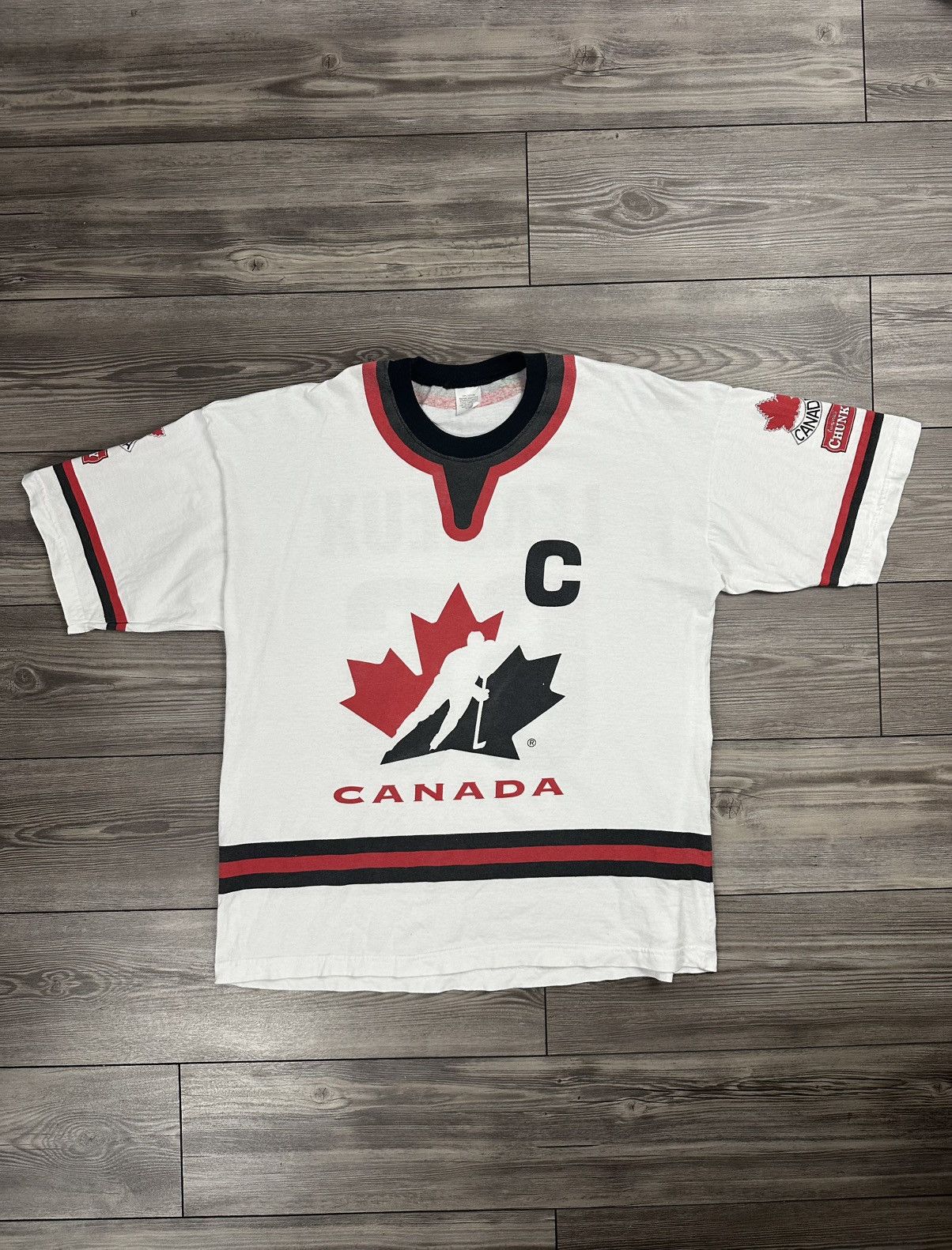 Vintage Vintage 90’s Team Canada Mario Lemieux Jersey T Shirt Size US XL / EU 56 / 4 - 1 Thumbnail