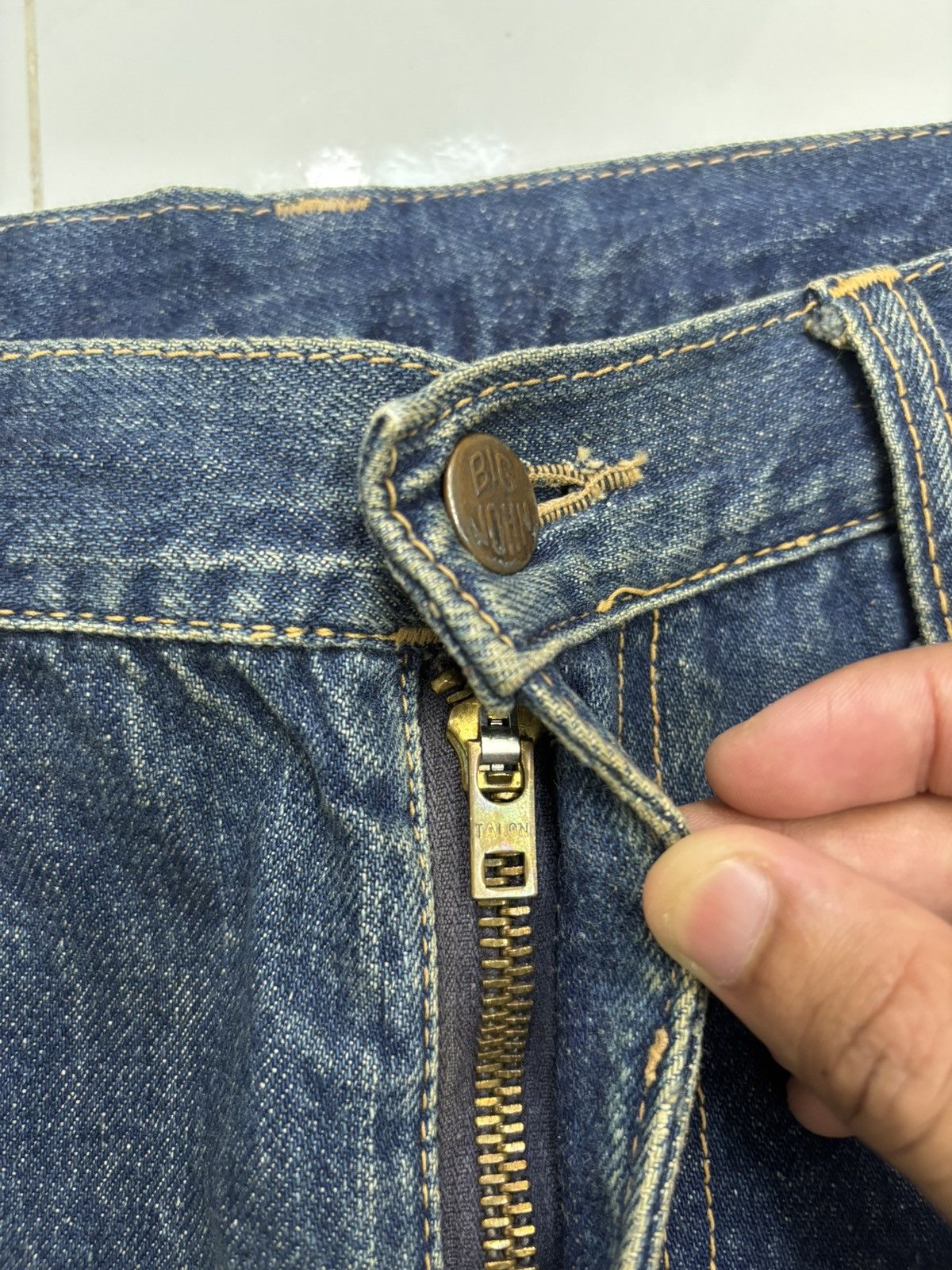 Big John × If Six Was Nine × Vintage Vintage BIG JOHN Half Selvedge Japan Denim Jeans Size US 32 / EU 48 - 9 Thumbnail