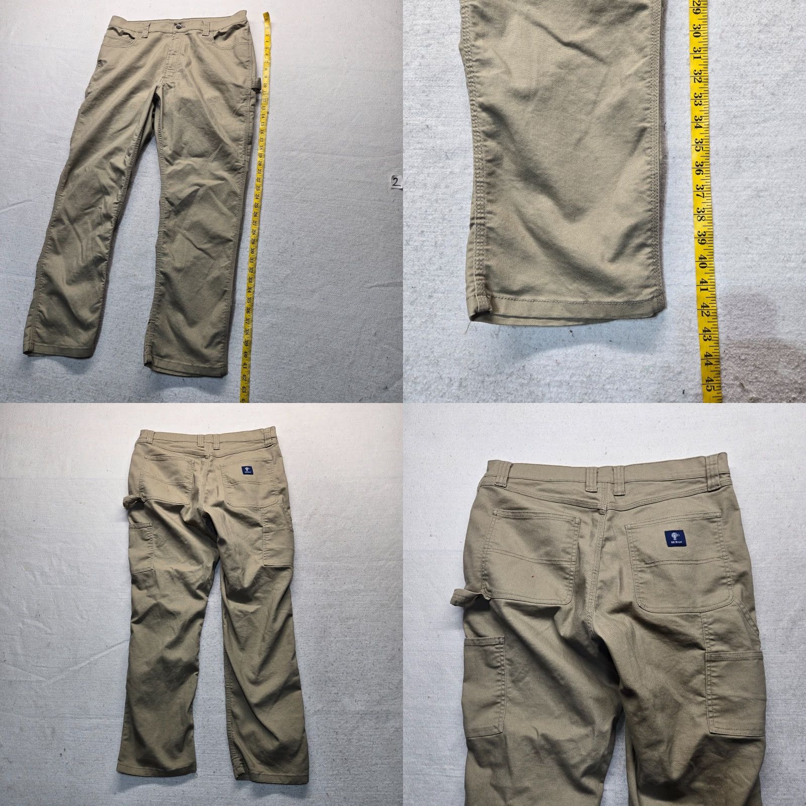 J Brand VINTAGE RK Brand Carpenter Pants Workwear 36x30 Tan Canvas Straight Leg Mens Size US 36 / EU 52 - 8 Thumbnail