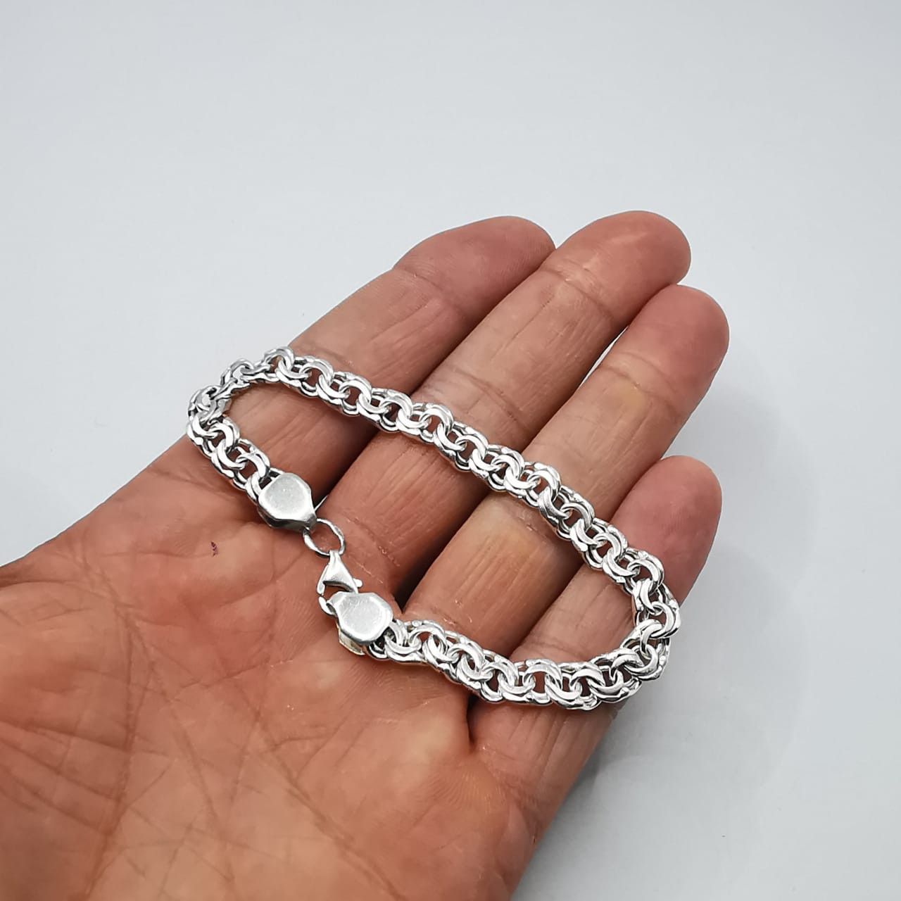 Sterling Silver Vintage Bracelet Jewelry,925 Sterling Silver,Handmade 14,16g Size ONE SIZE - 7 Thumbnail