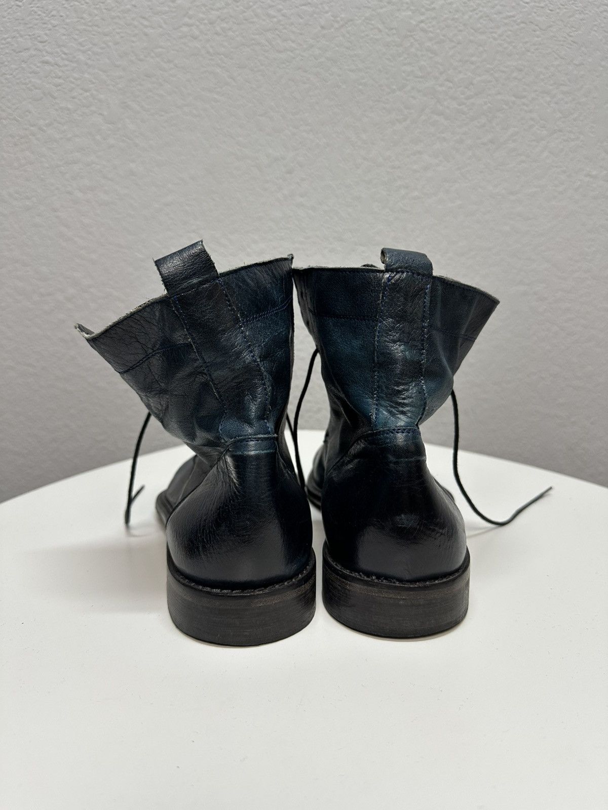 If Six Was Nine Vintage Italian AS 98 Rick Owens Style Leather Biker Boots Size US 9 / EU 42 - 7 Thumbnail