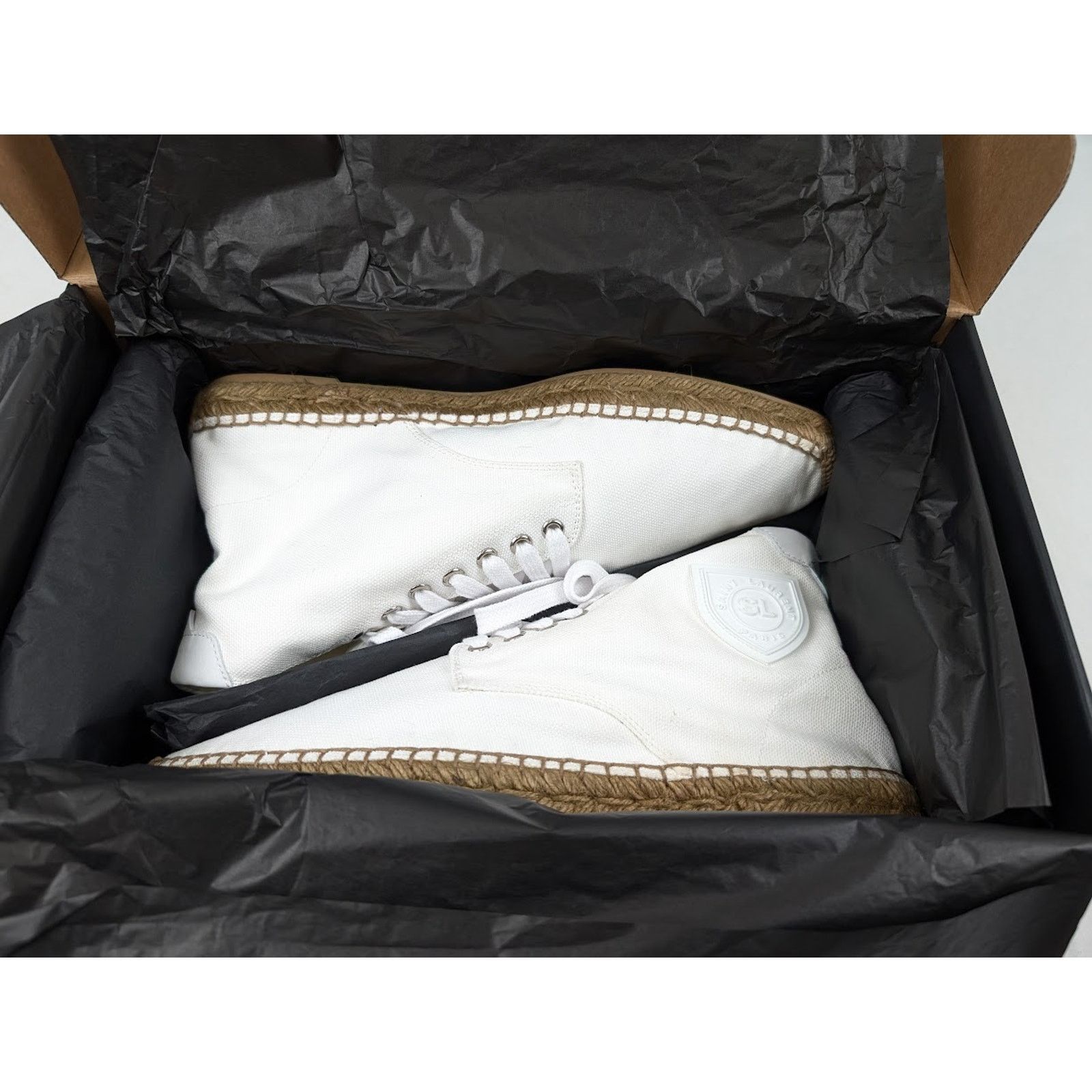 Saint Laurent Paris o1rshd1 Damon High-Top Sneakers in Off-White/Blanc Opti Size US 9 / EU 42 - 20 Thumbnail